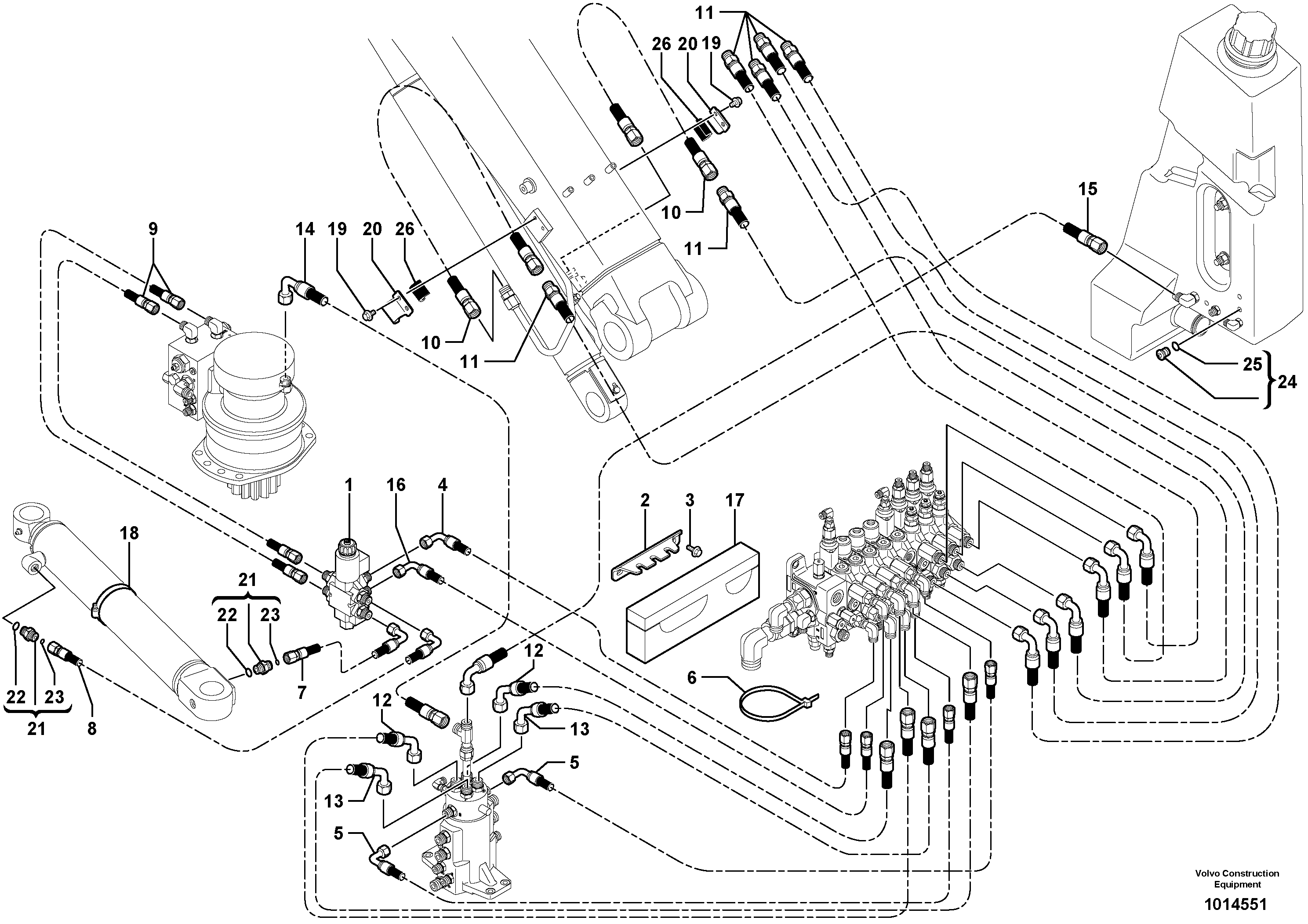Hydraulic circuit ( platform ) — volvo parts diagram