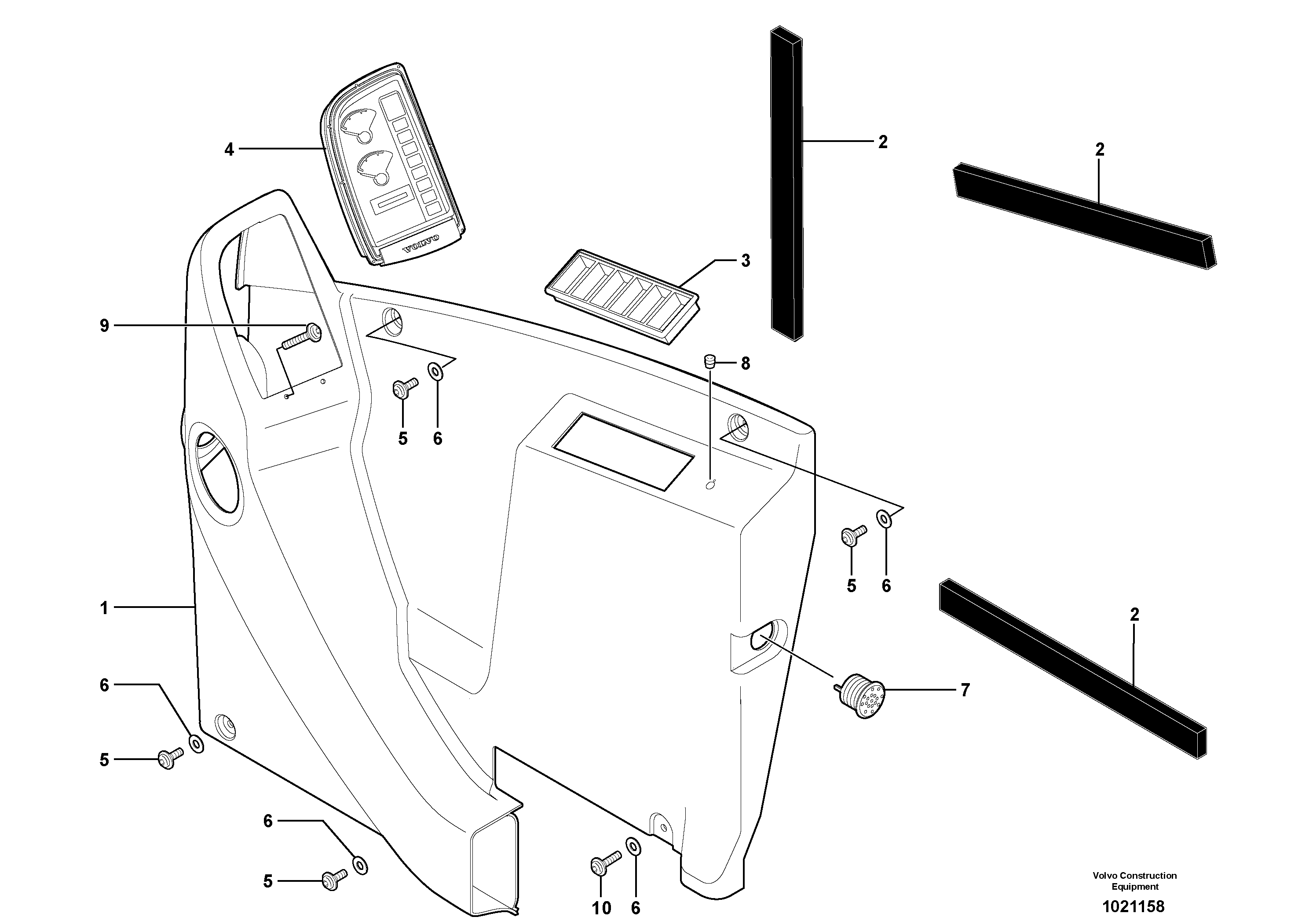 Instrument panel, left — volvo parts diagram