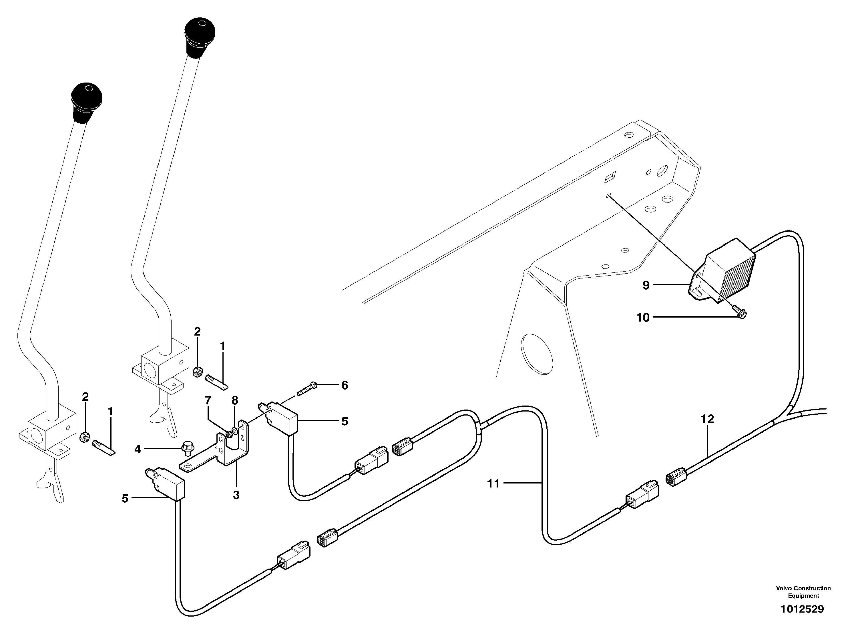 Back-up warning unit — volvo parts diagram