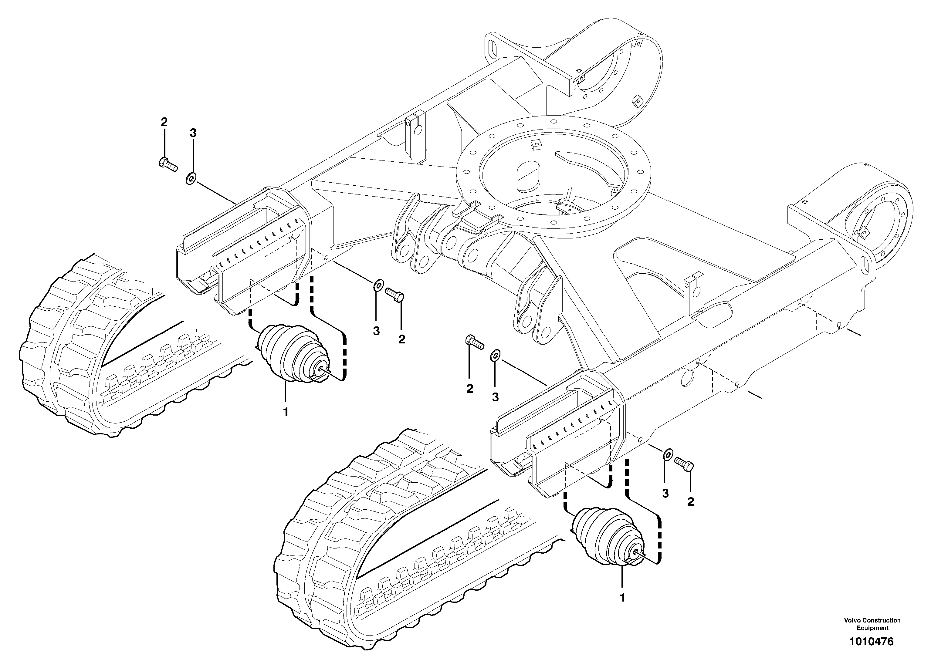 Lower roller ( rubber tracks ) — volvo parts diagram