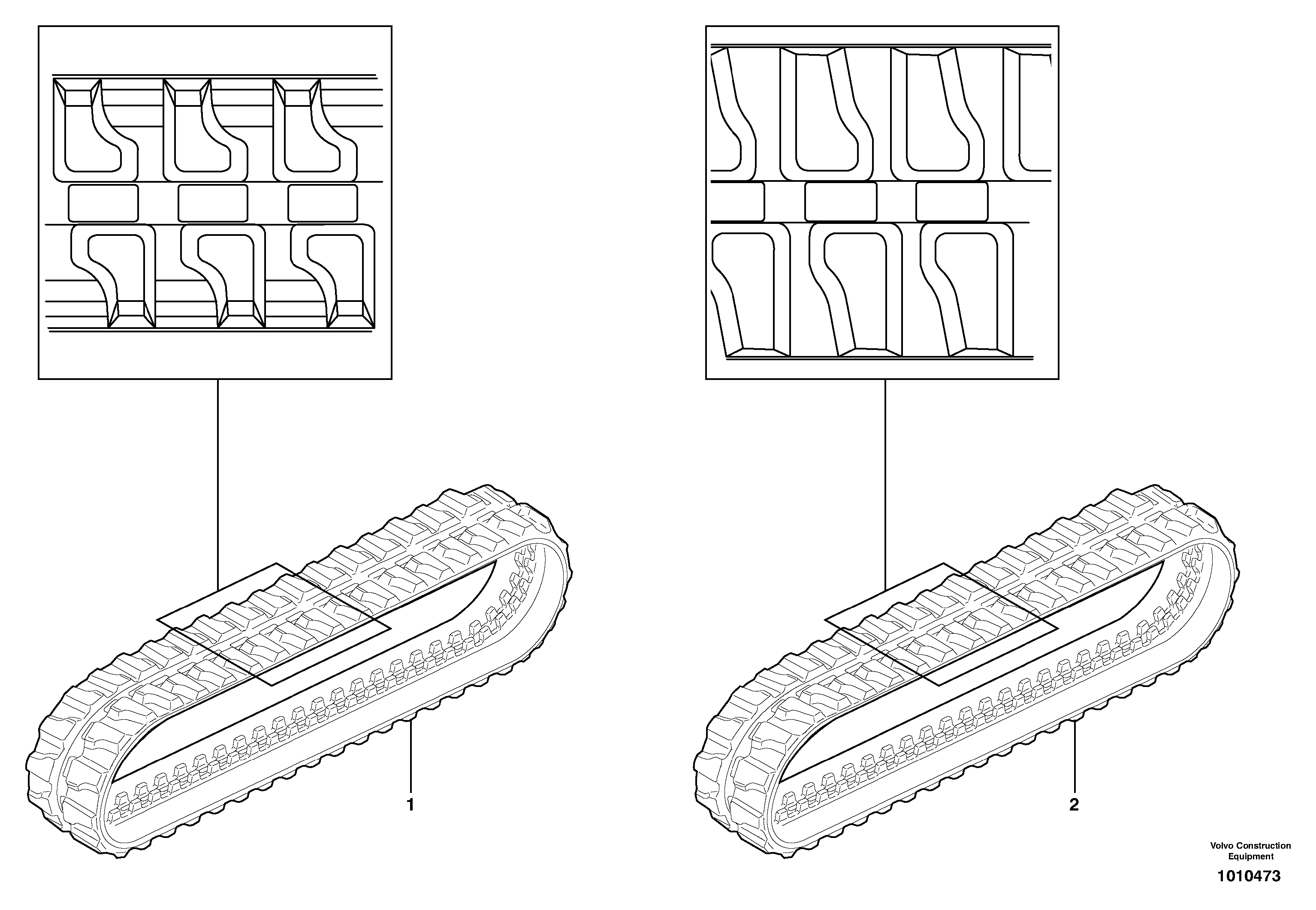 Rubber tracks — volvo parts diagram