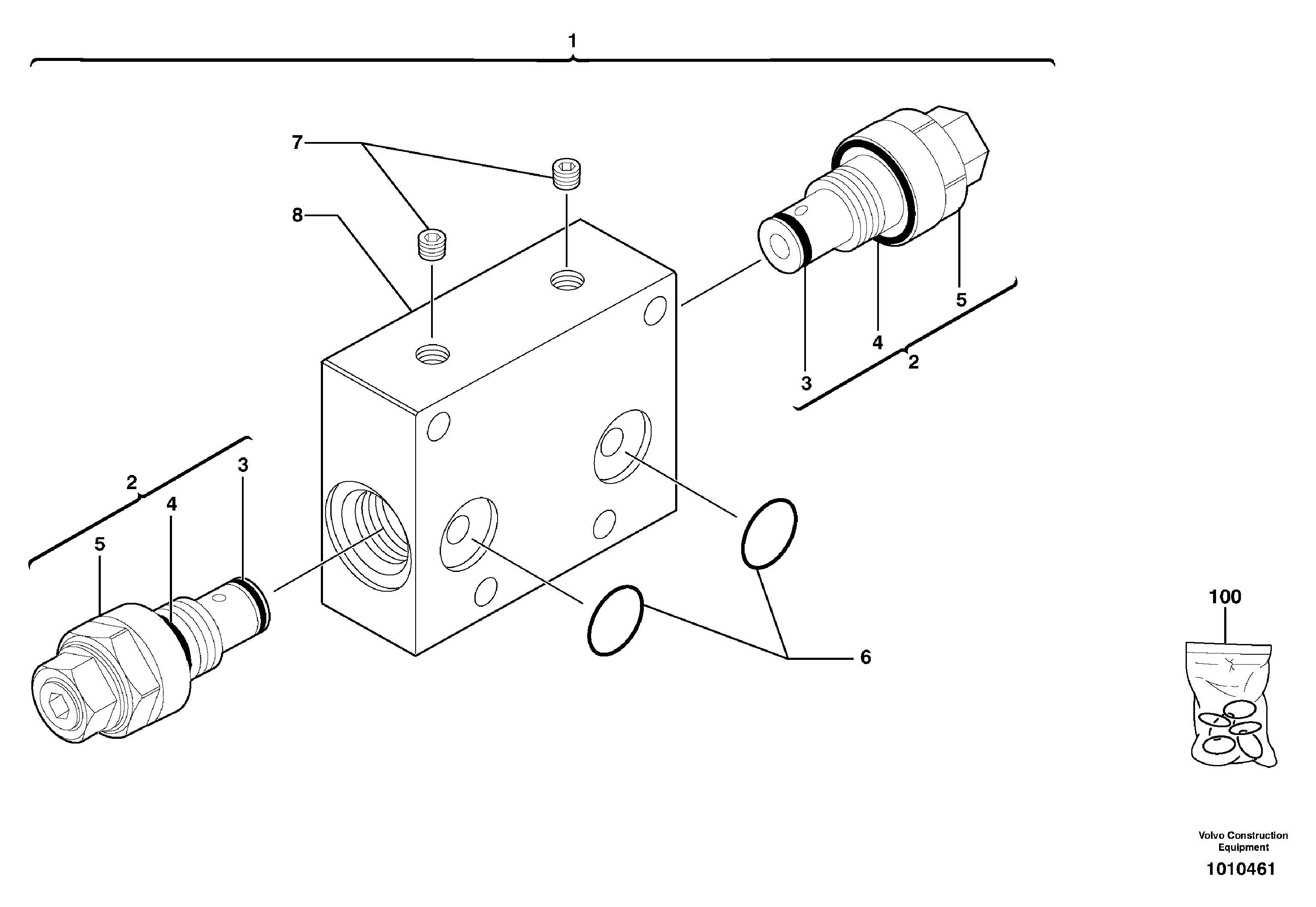 Balancing valve ( travelling ) — volvo parts diagram