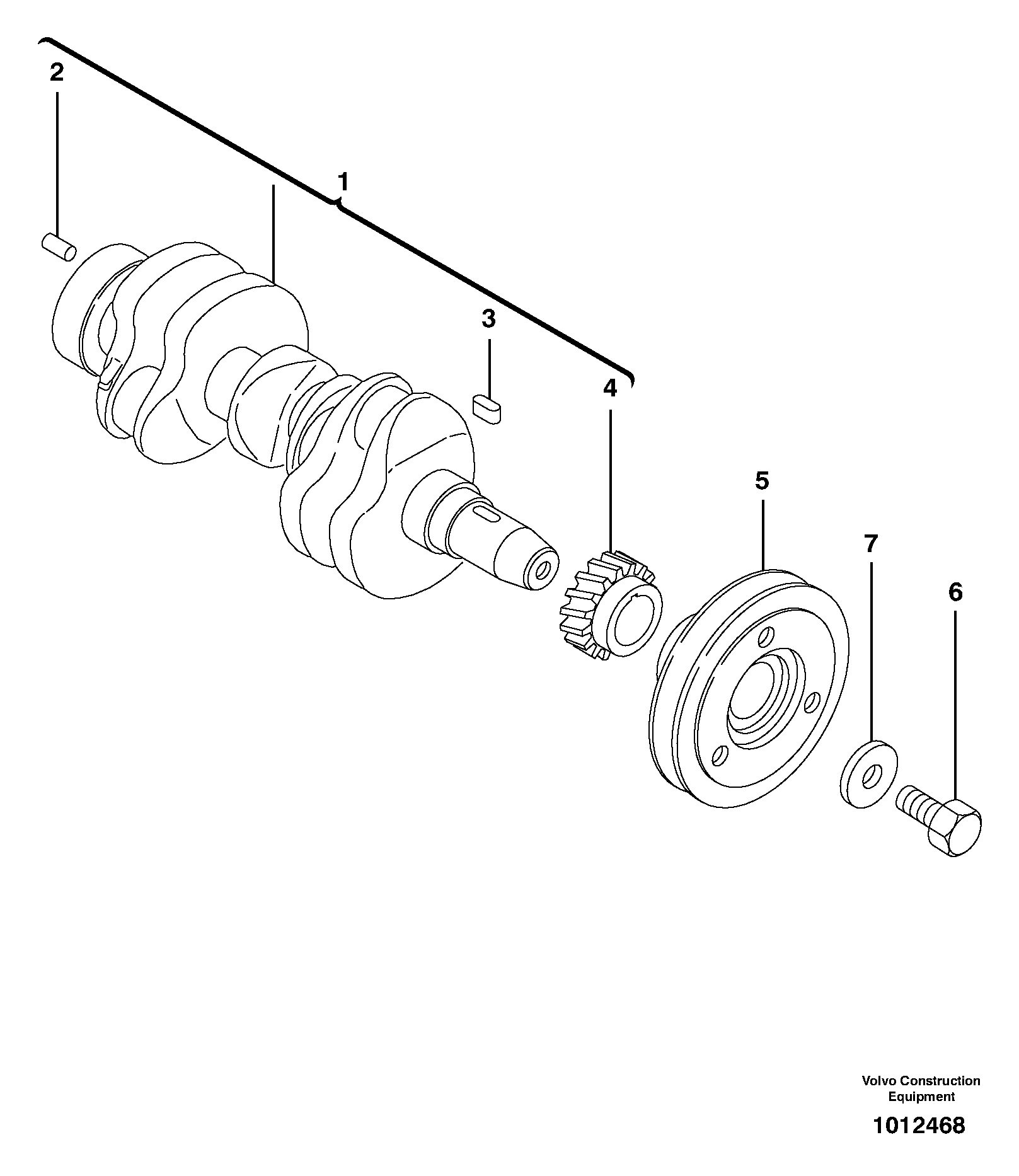 Crankshaft — volvo parts diagram