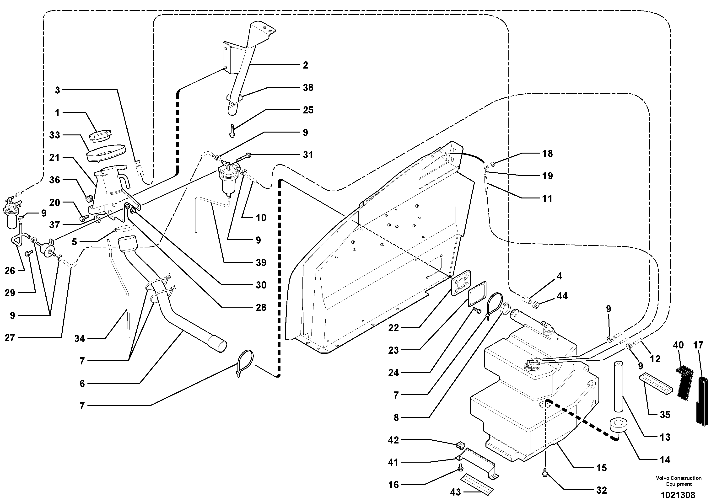 Fuel circuit — volvo parts diagram