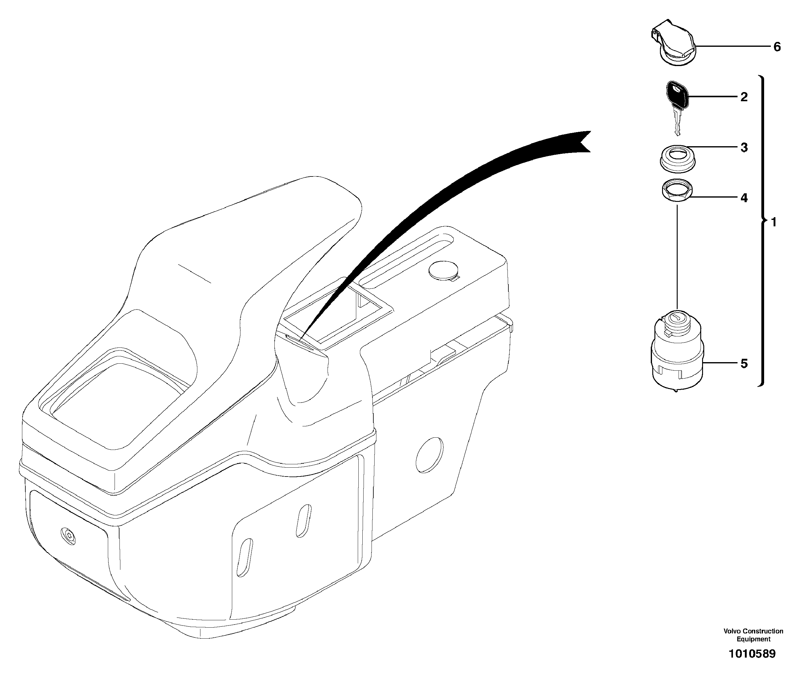 Starting and preheating switch — volvo parts diagram