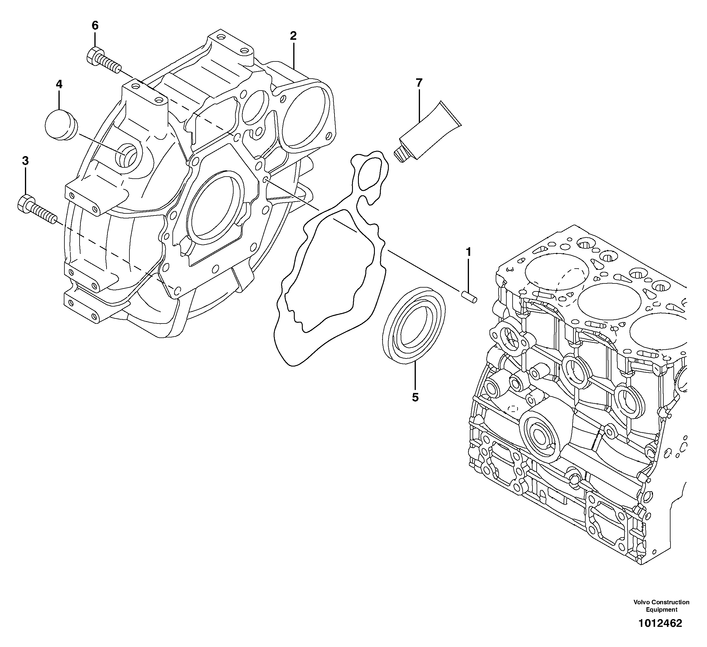 Flywheel housing — volvo parts diagram