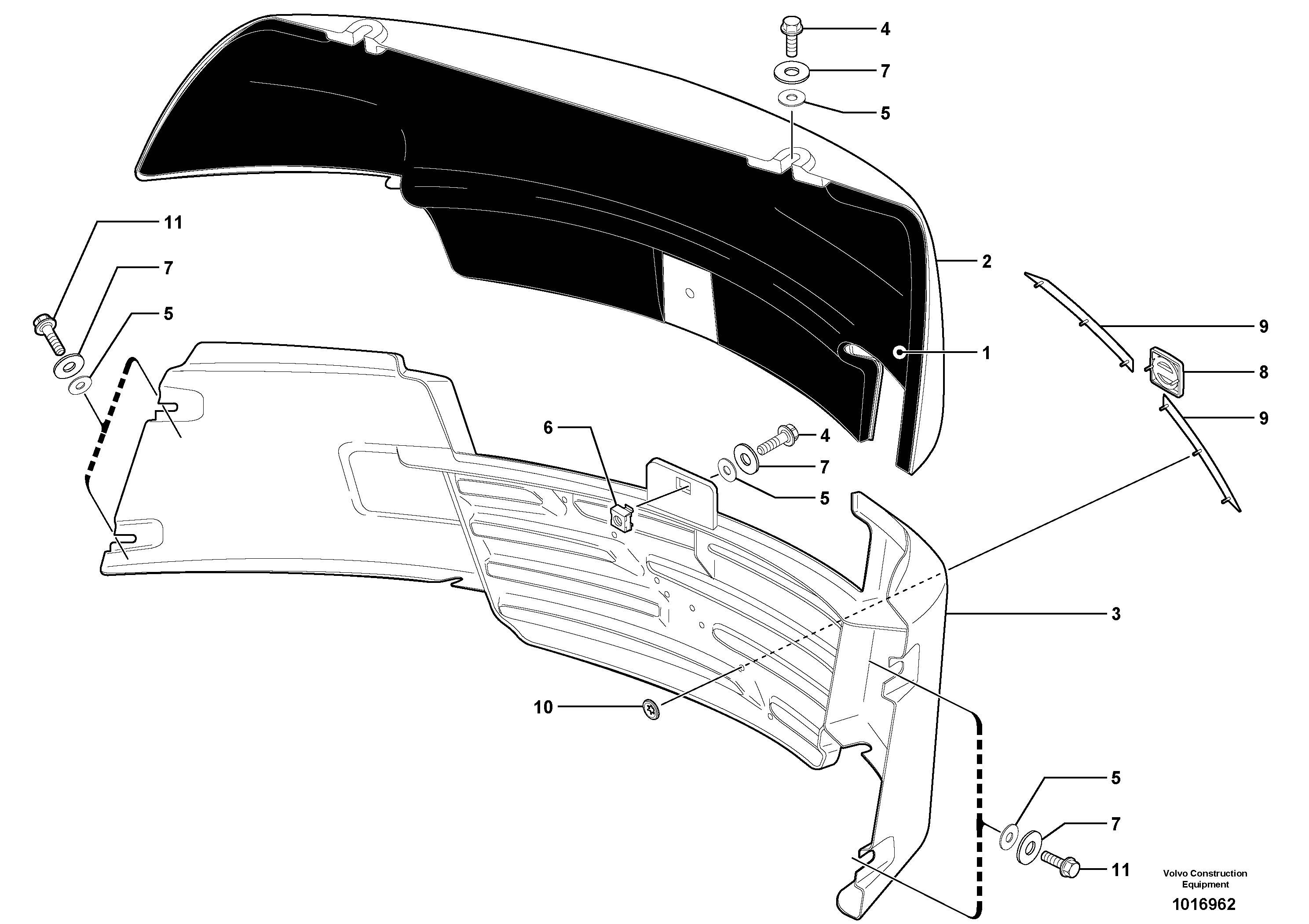 Plating REAR — volvo parts diagram