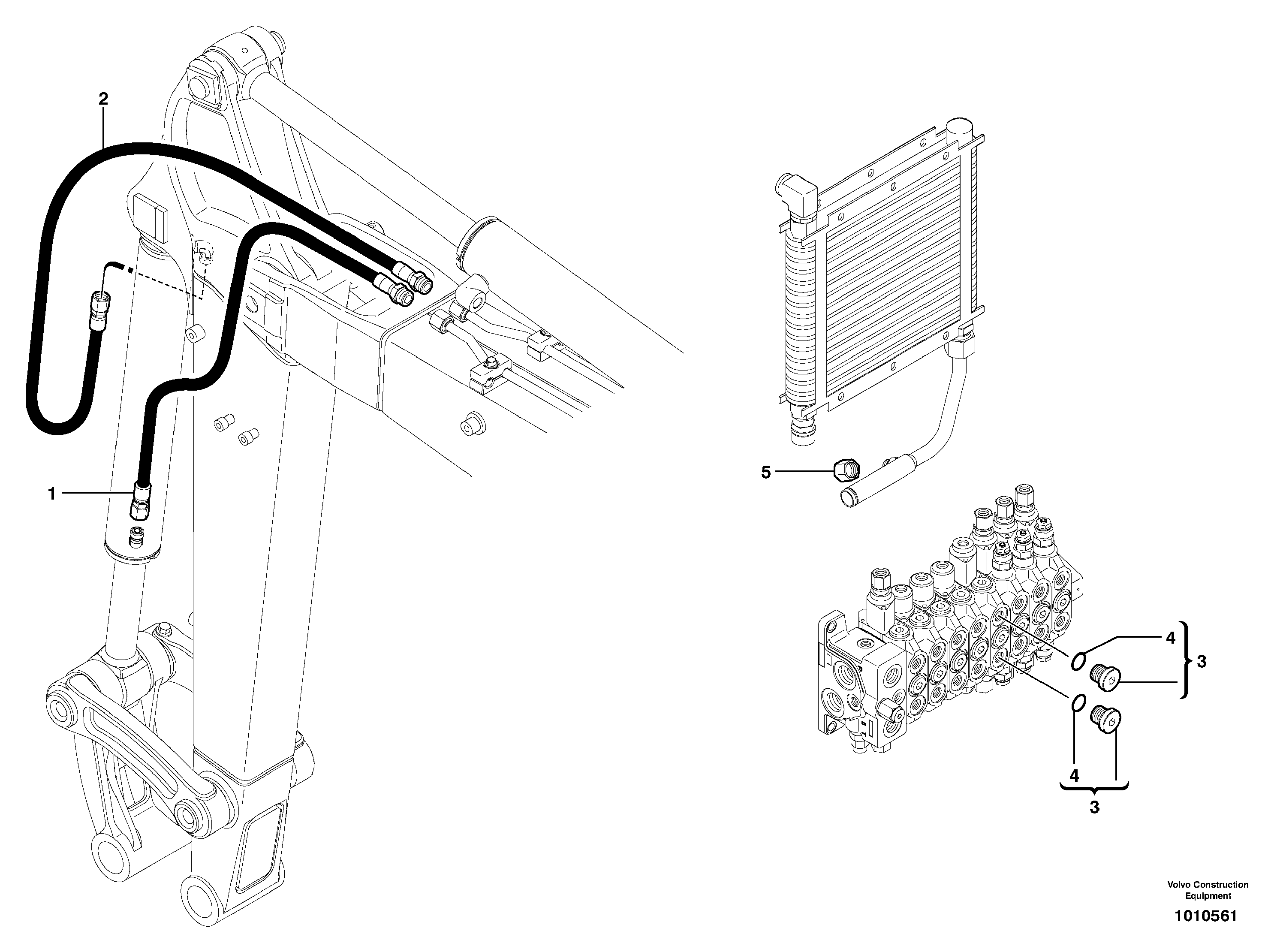 Hydraulic circuit ( dipper arm ) — volvo parts diagram