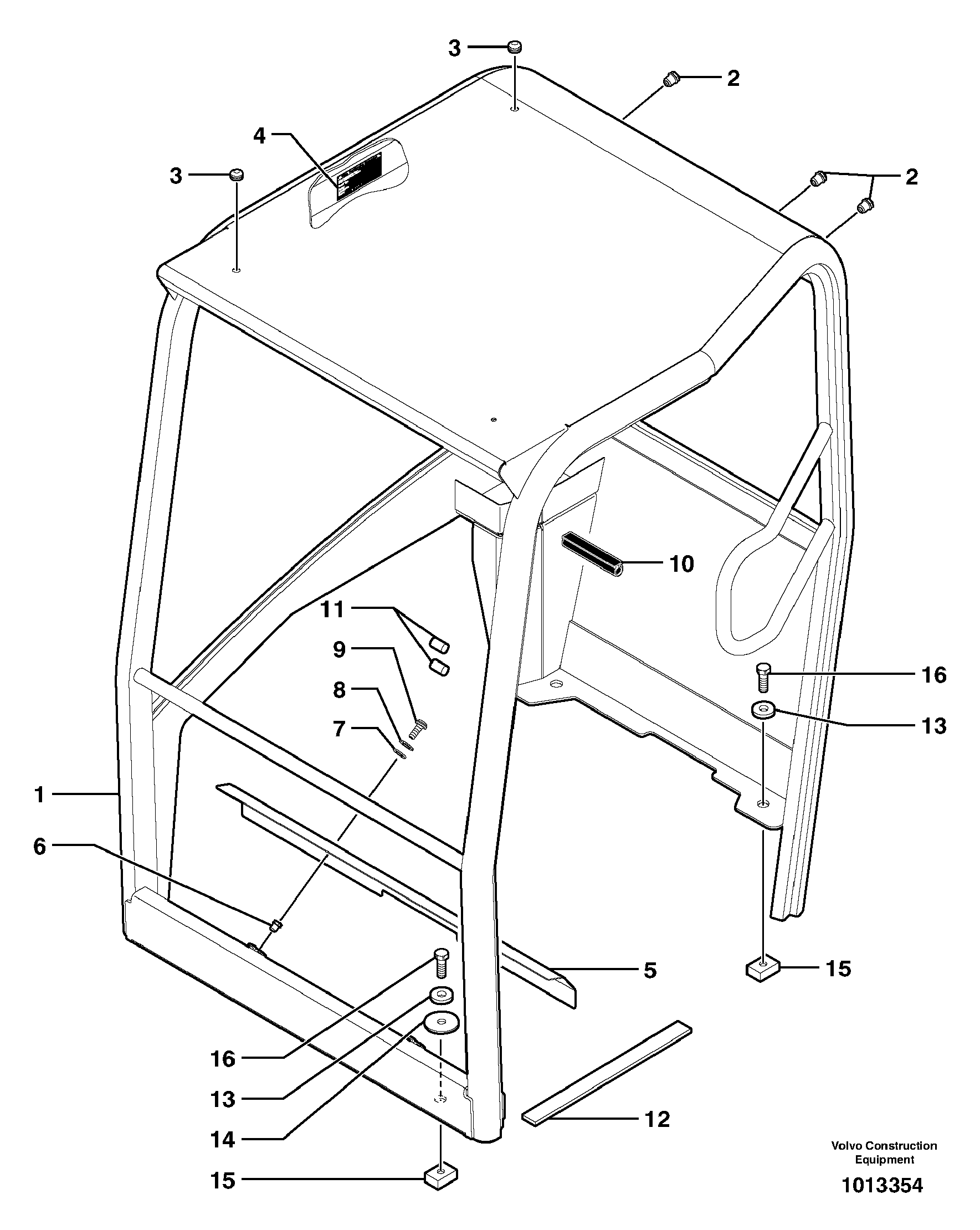 Canopy — volvo parts diagram
