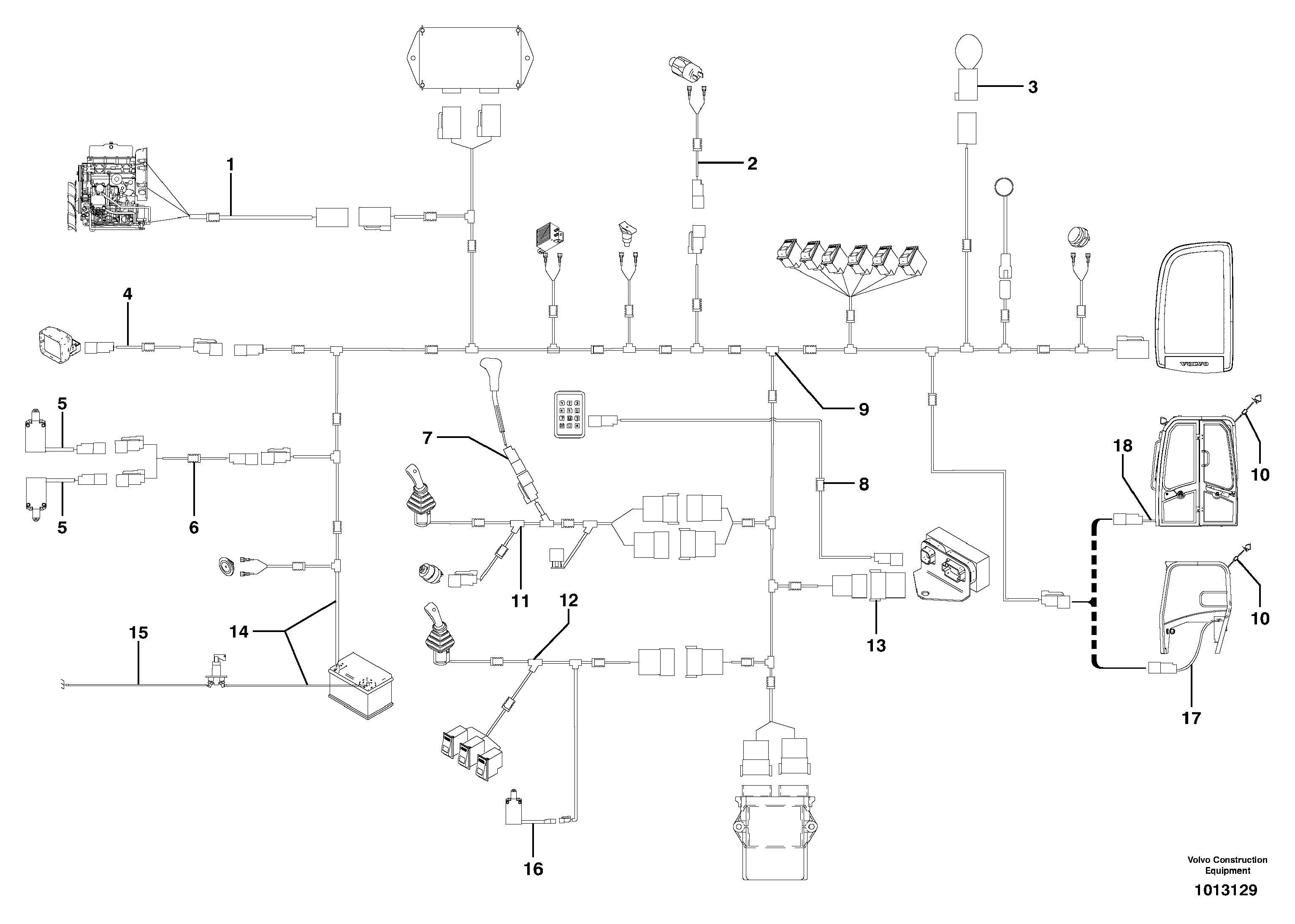 Electrical system, forward / reverse switch — volvo parts diagram
