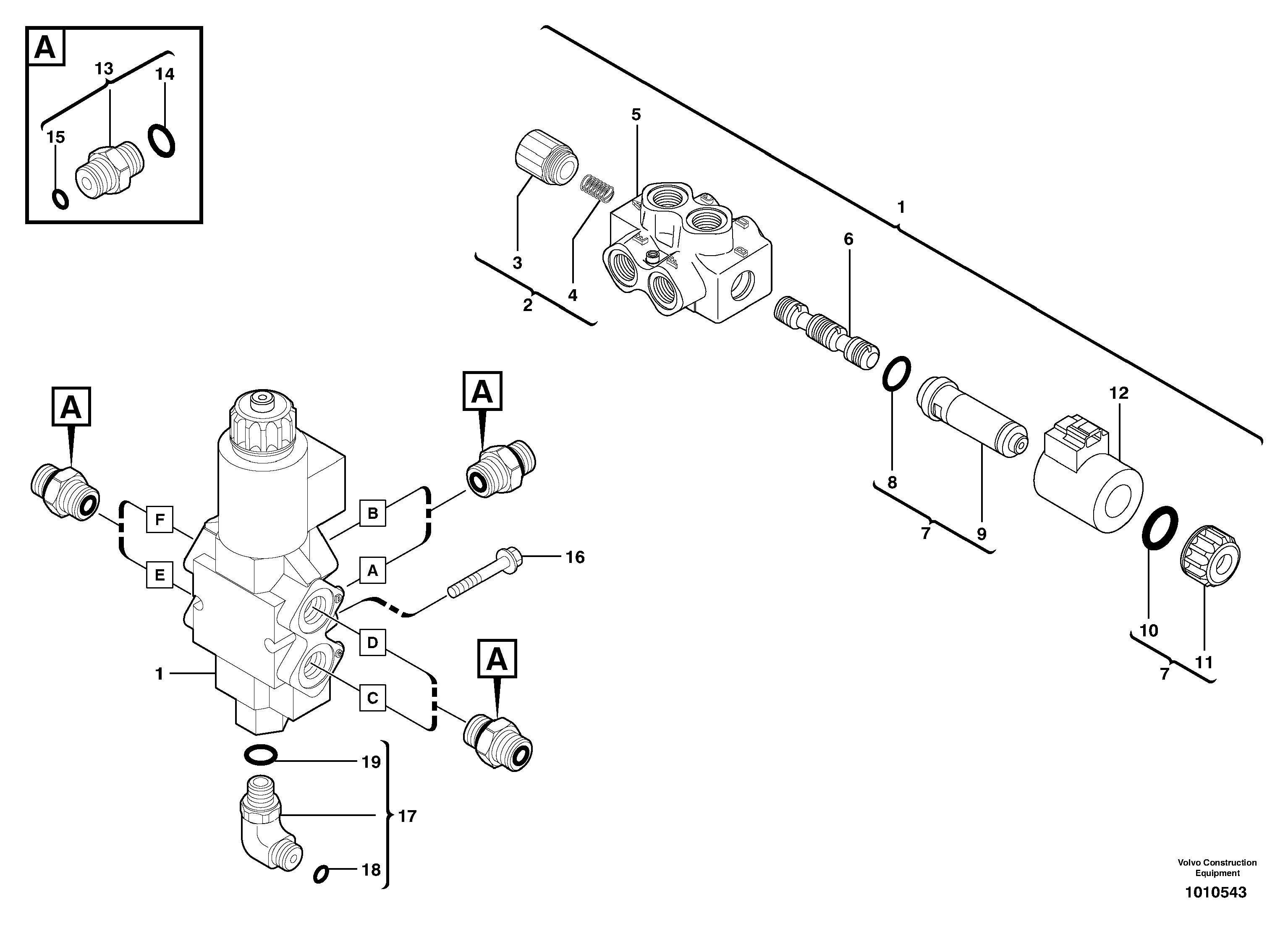 Slewing-offset selector switch ( for valve ) — volvo parts diagram