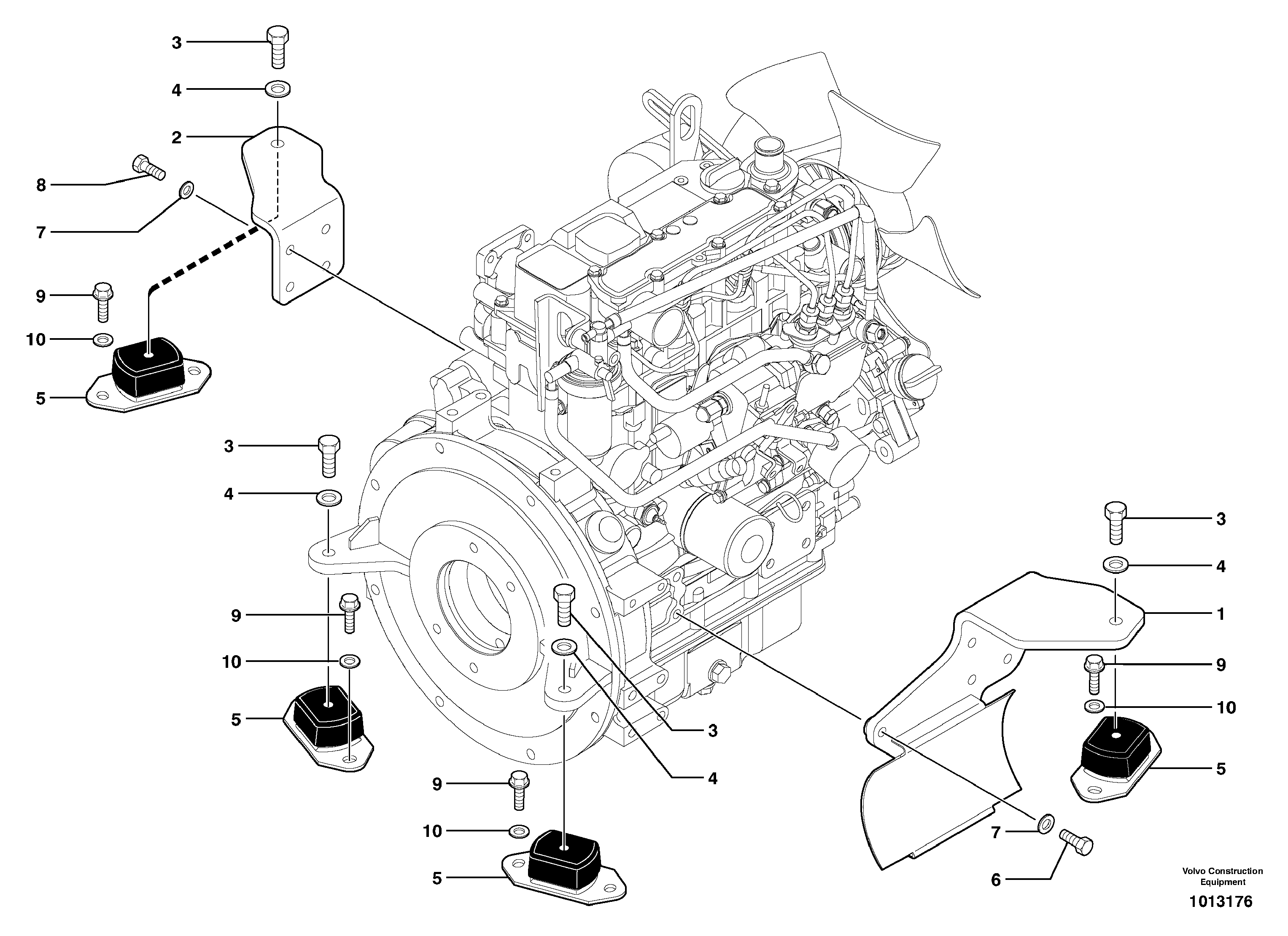 Engine mounts — volvo parts diagram