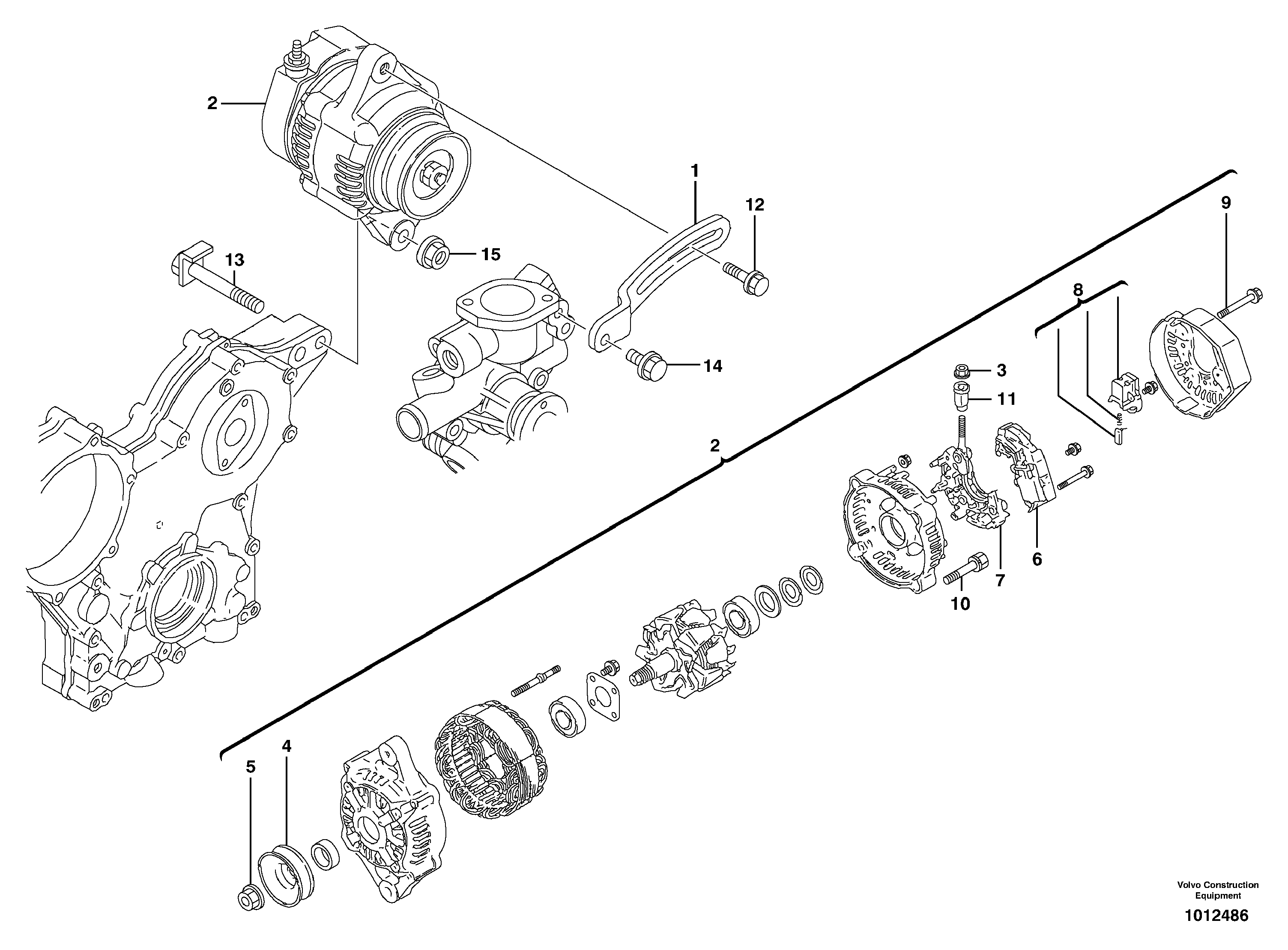 Alternator — volvo parts diagram