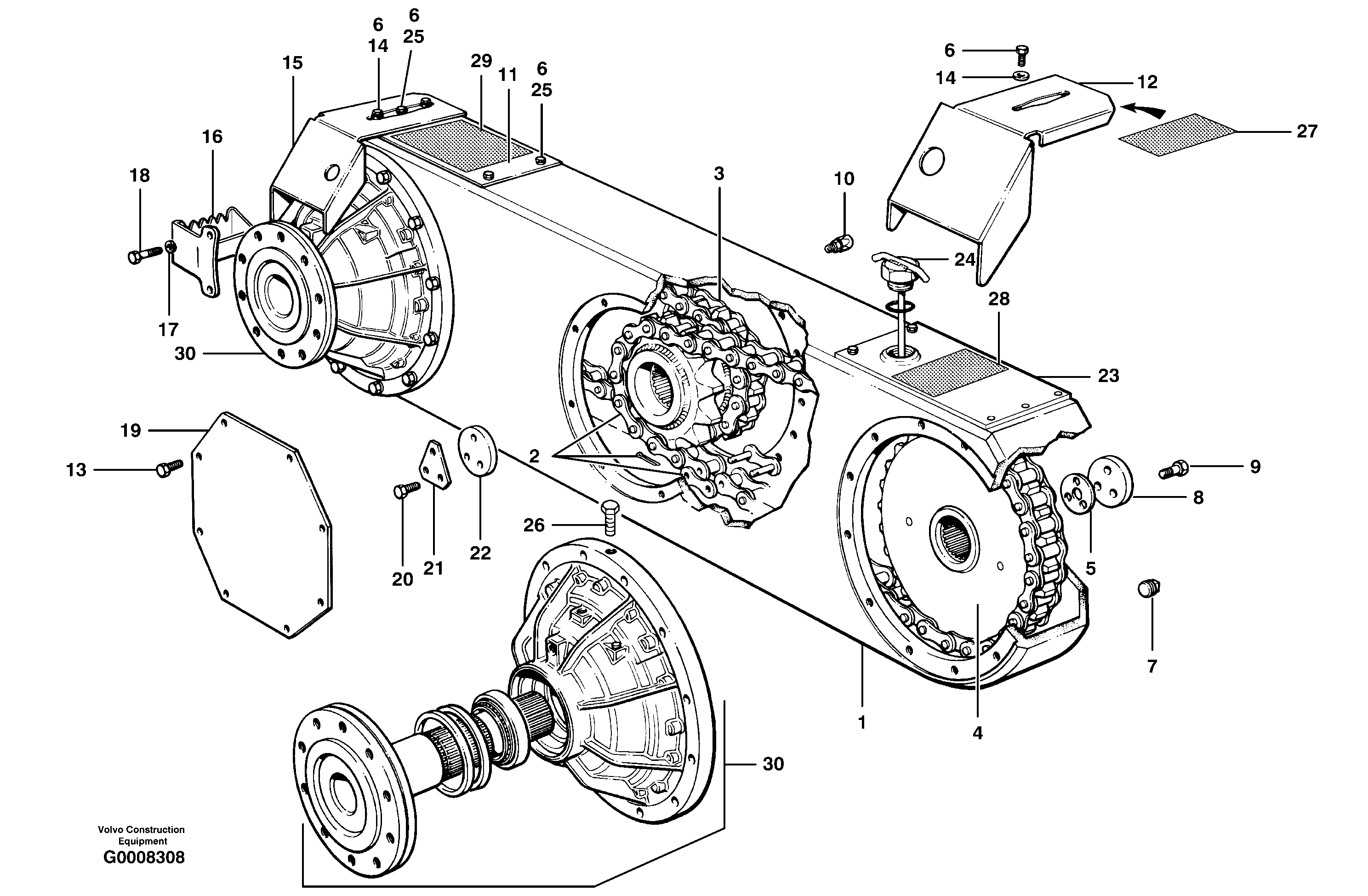 Tandems  S/N 35000 - 35988 — volvo parts diagram