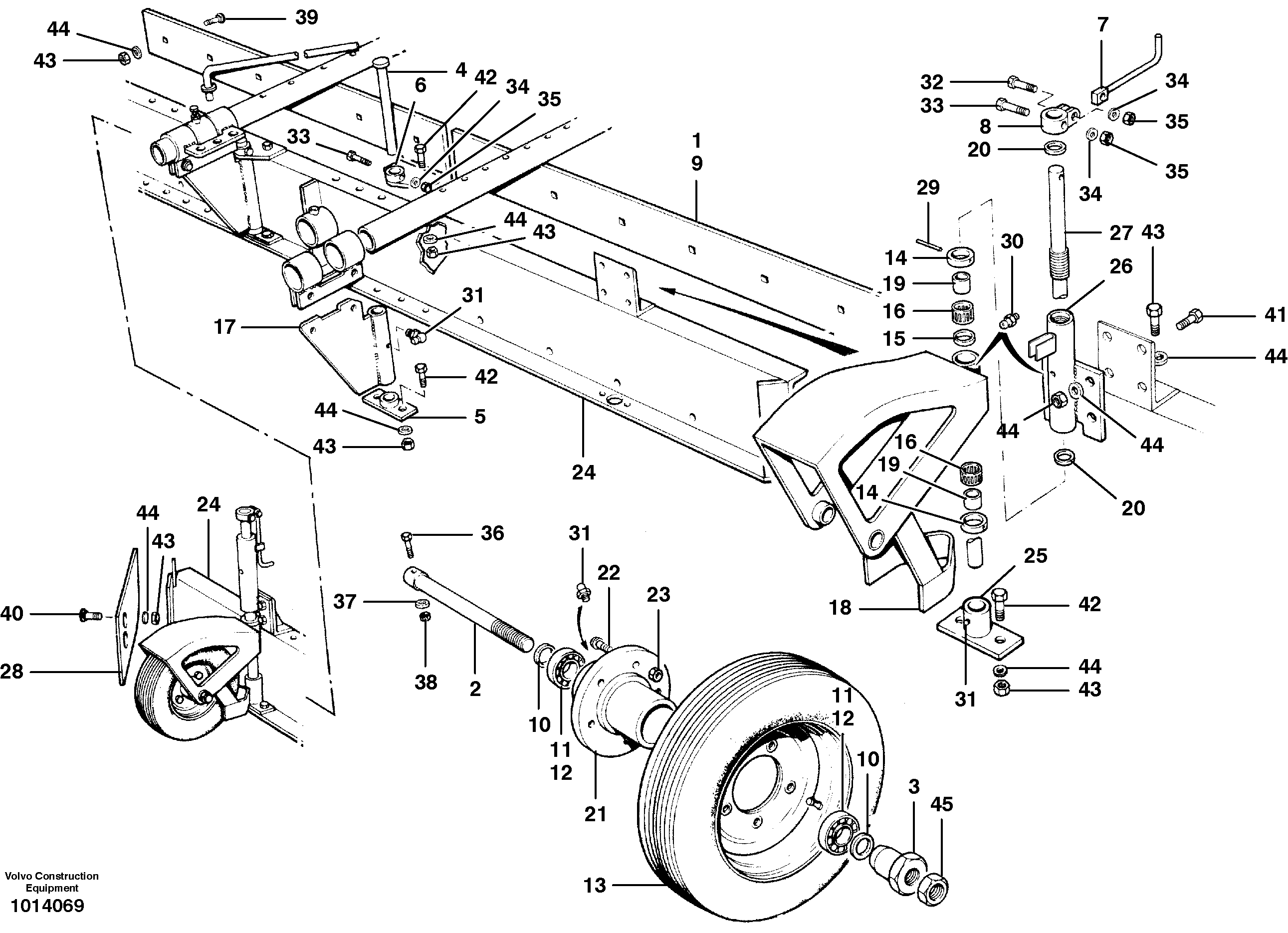 Windrow eliminator - moldbard assembly  S/N 36464 - — volvo parts diagram