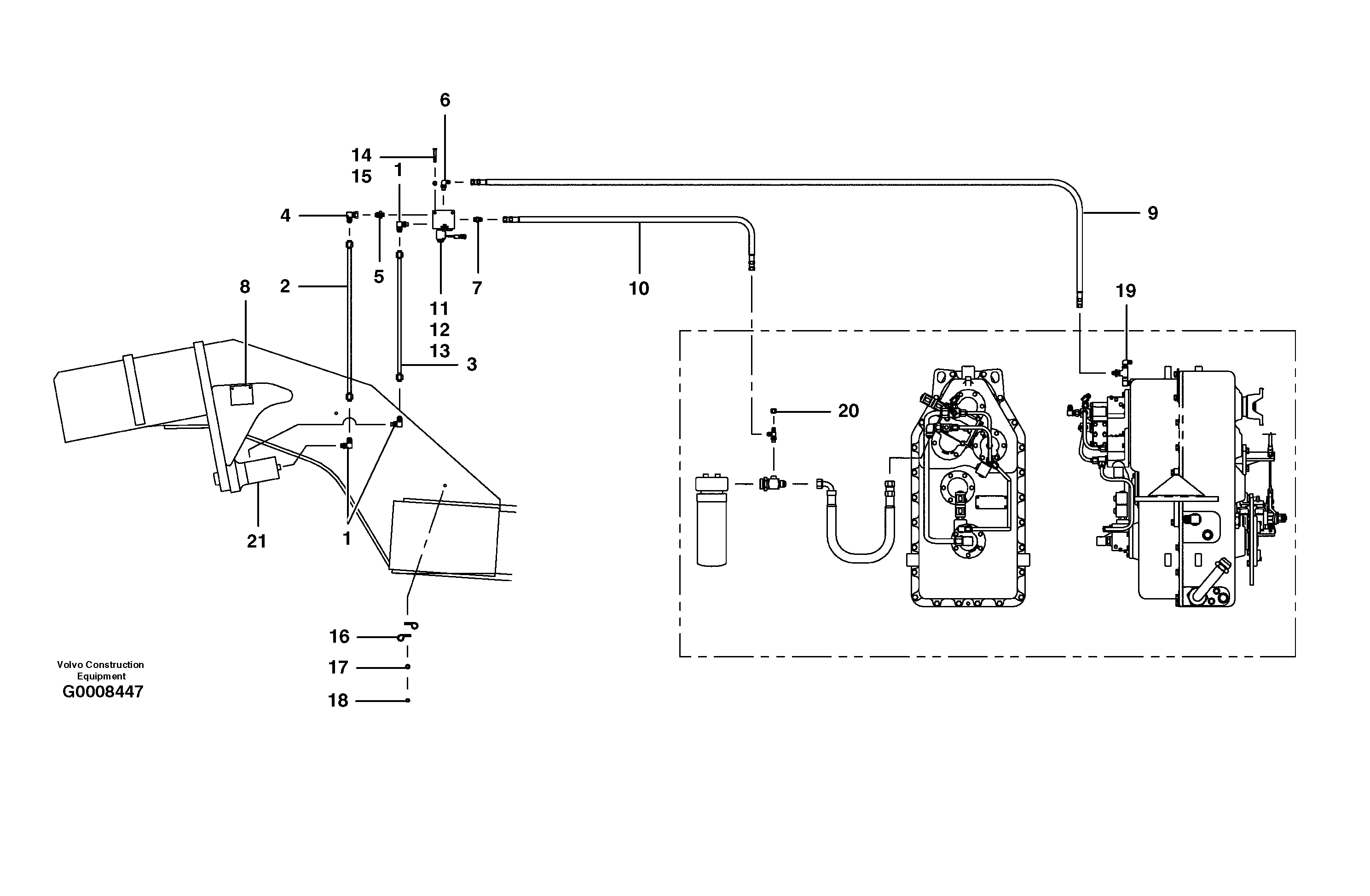 Lock cylinder circuit - MBCS/HMBCS — volvo parts diagram