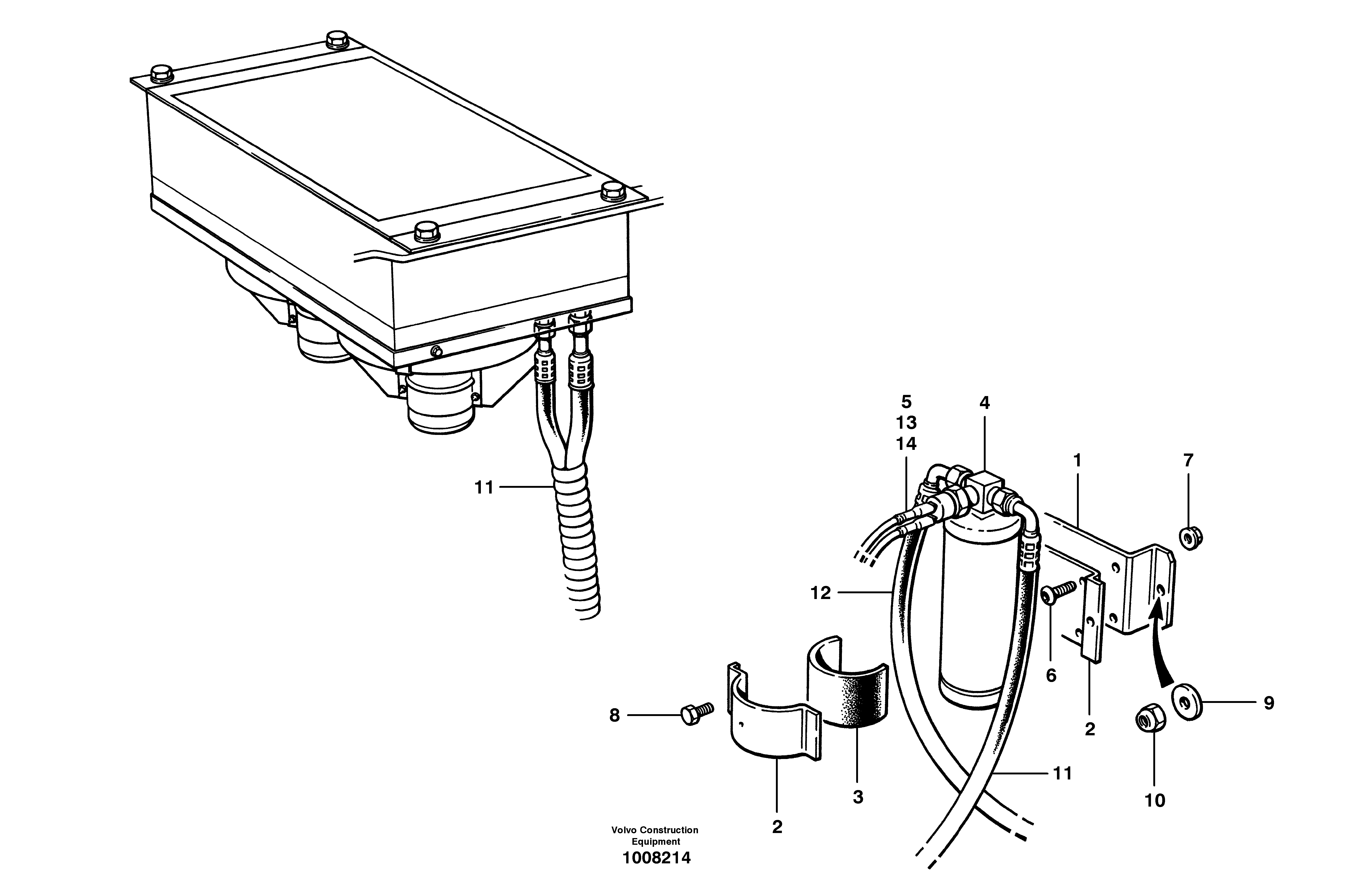 Air conditioning receiver/dryer and hose  S/N'S 35714 - — volvo parts diagram