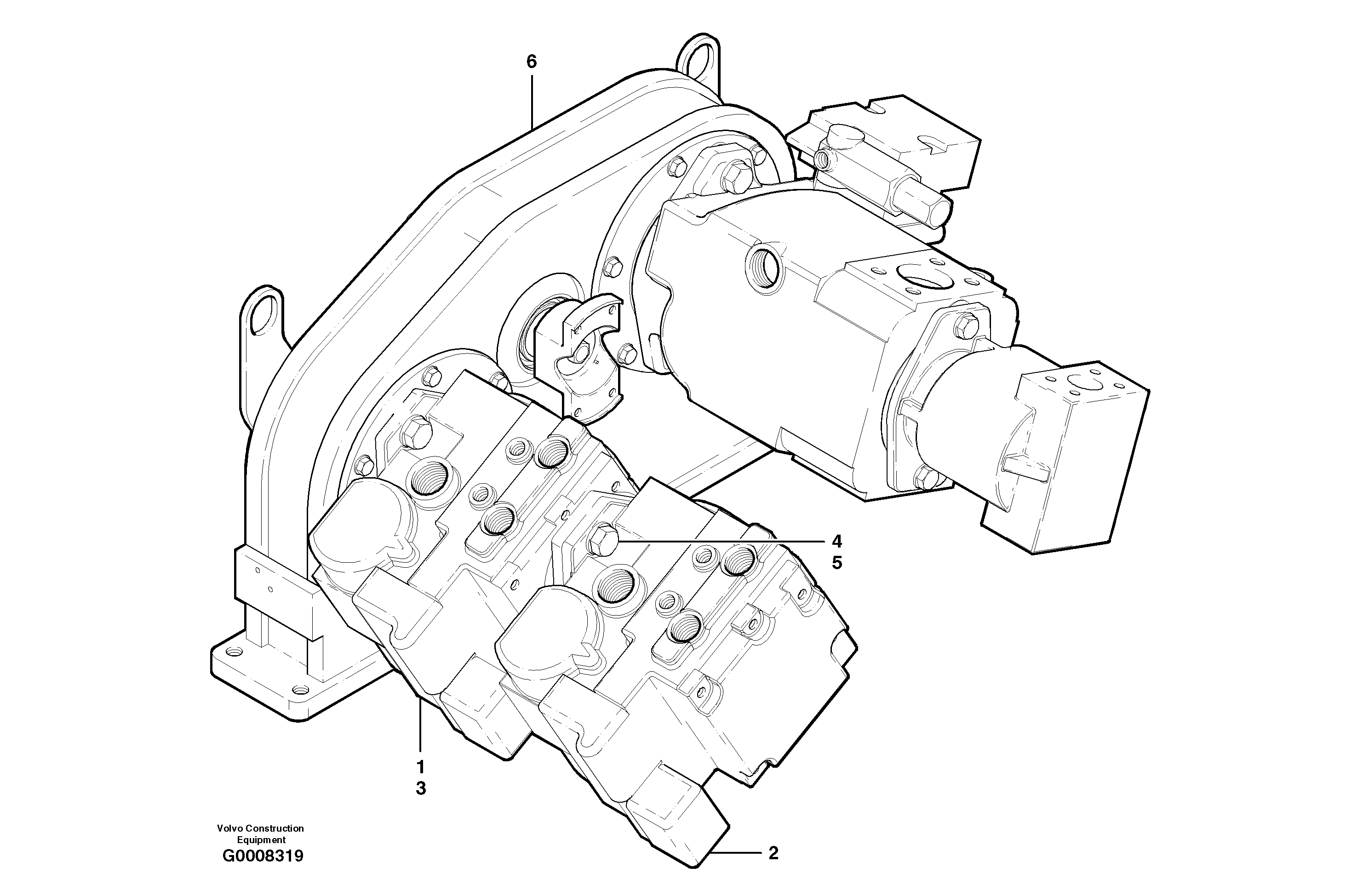 Hydraulic pumps - AWD — volvo parts diagram