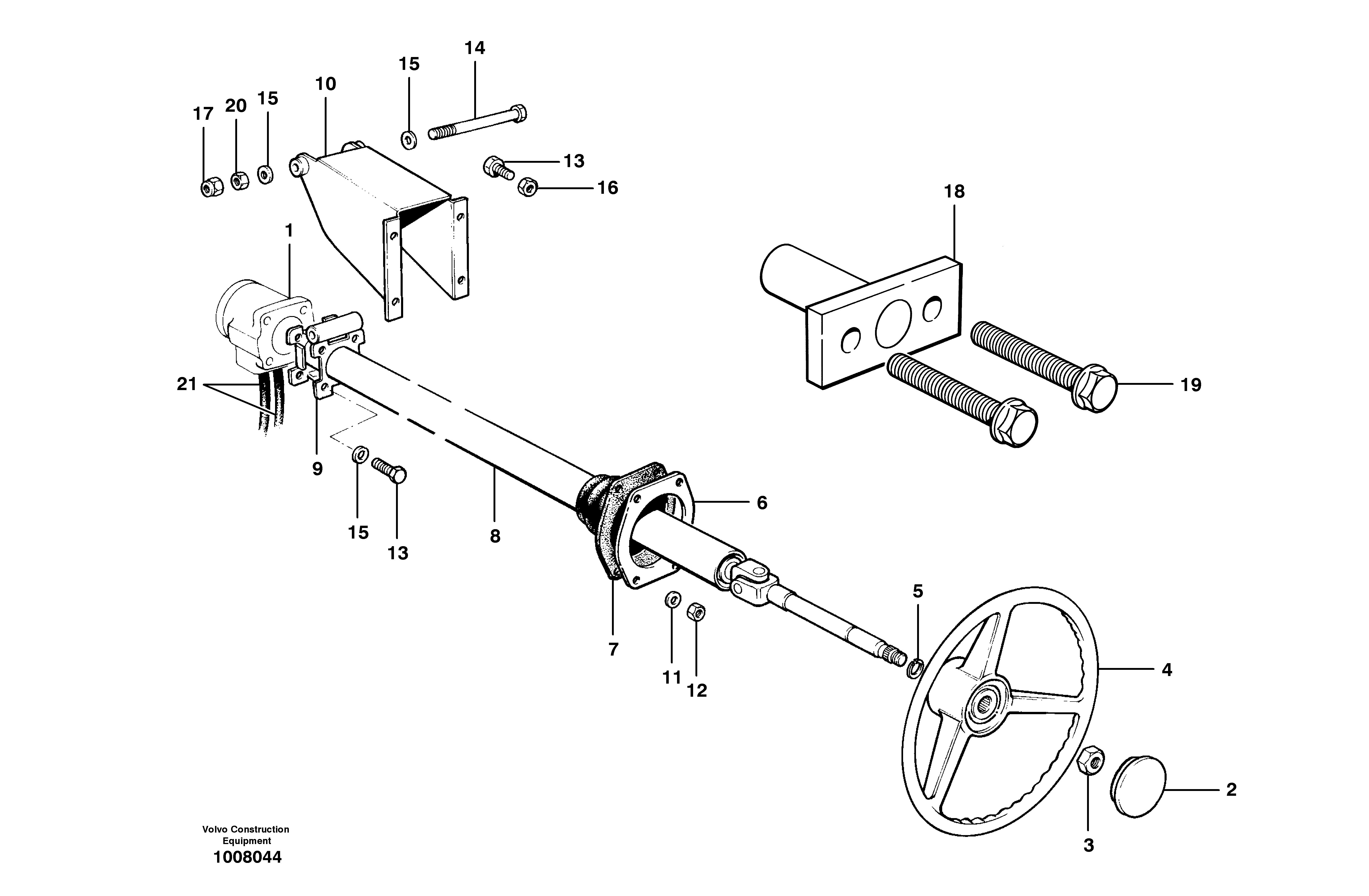 Steering column — volvo parts diagram