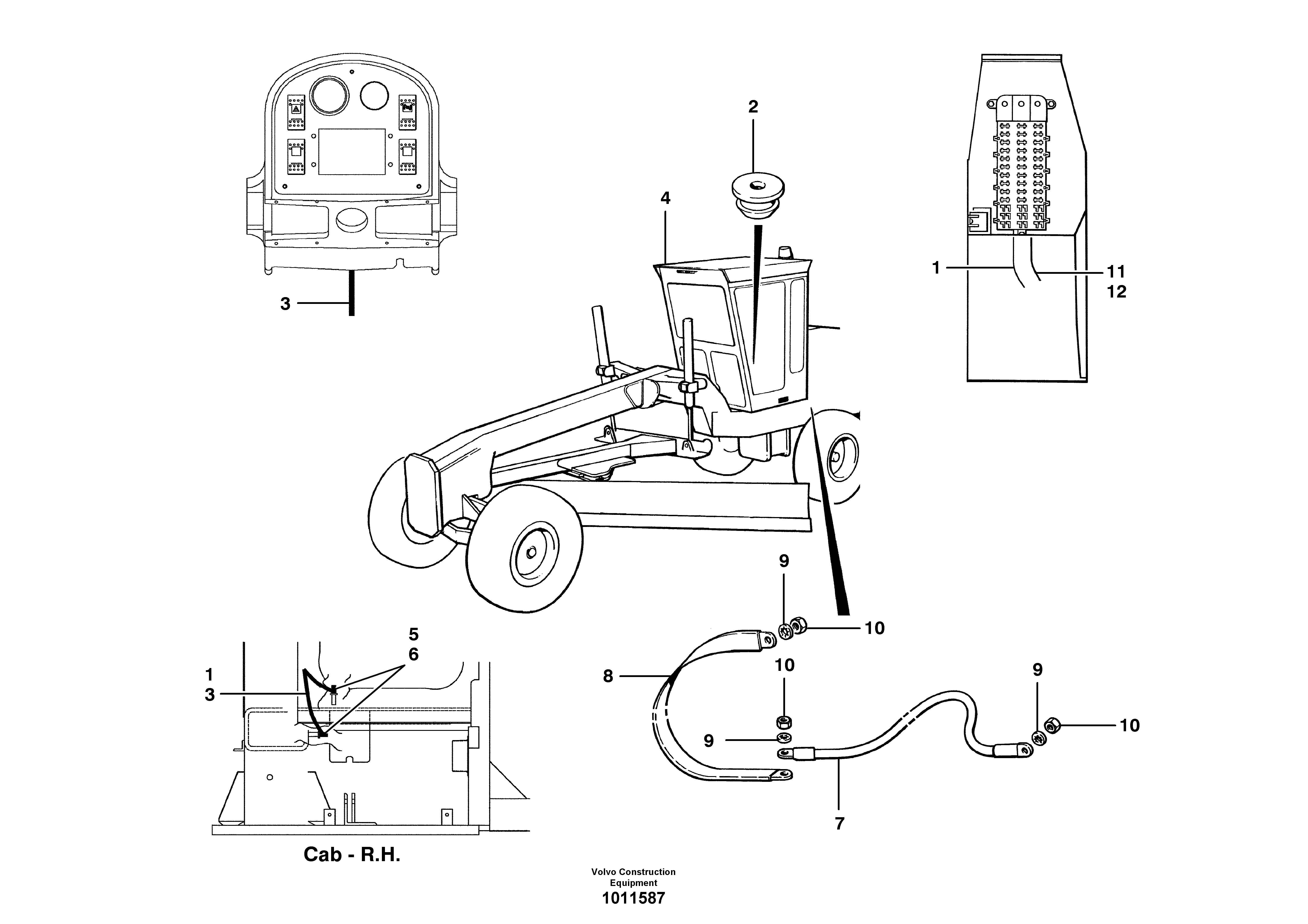 Wiring harness - cab  S/N 35050, 35051, 35061 - — volvo parts diagram