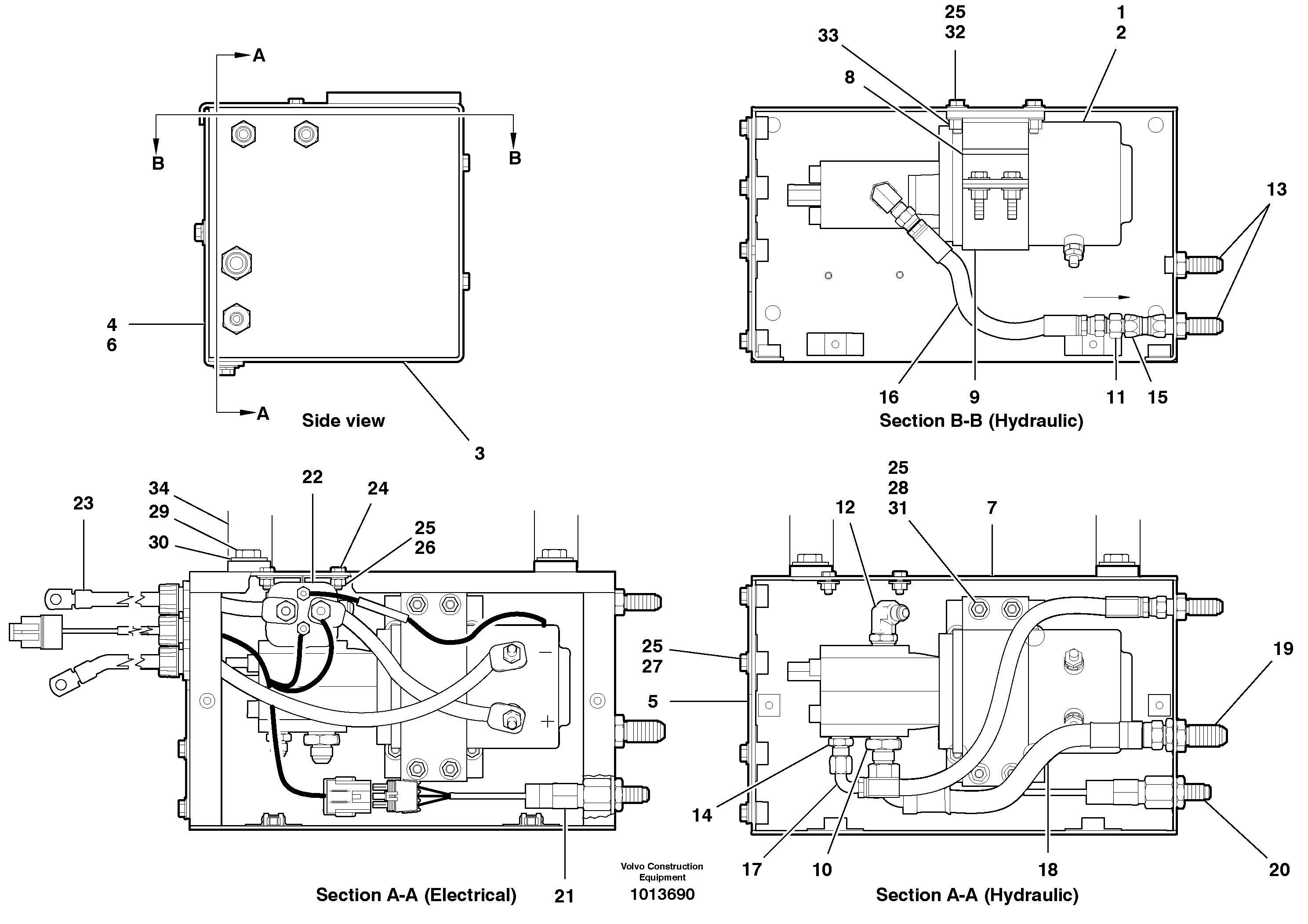Secondary steering box  S/N 36837 - — volvo parts diagram