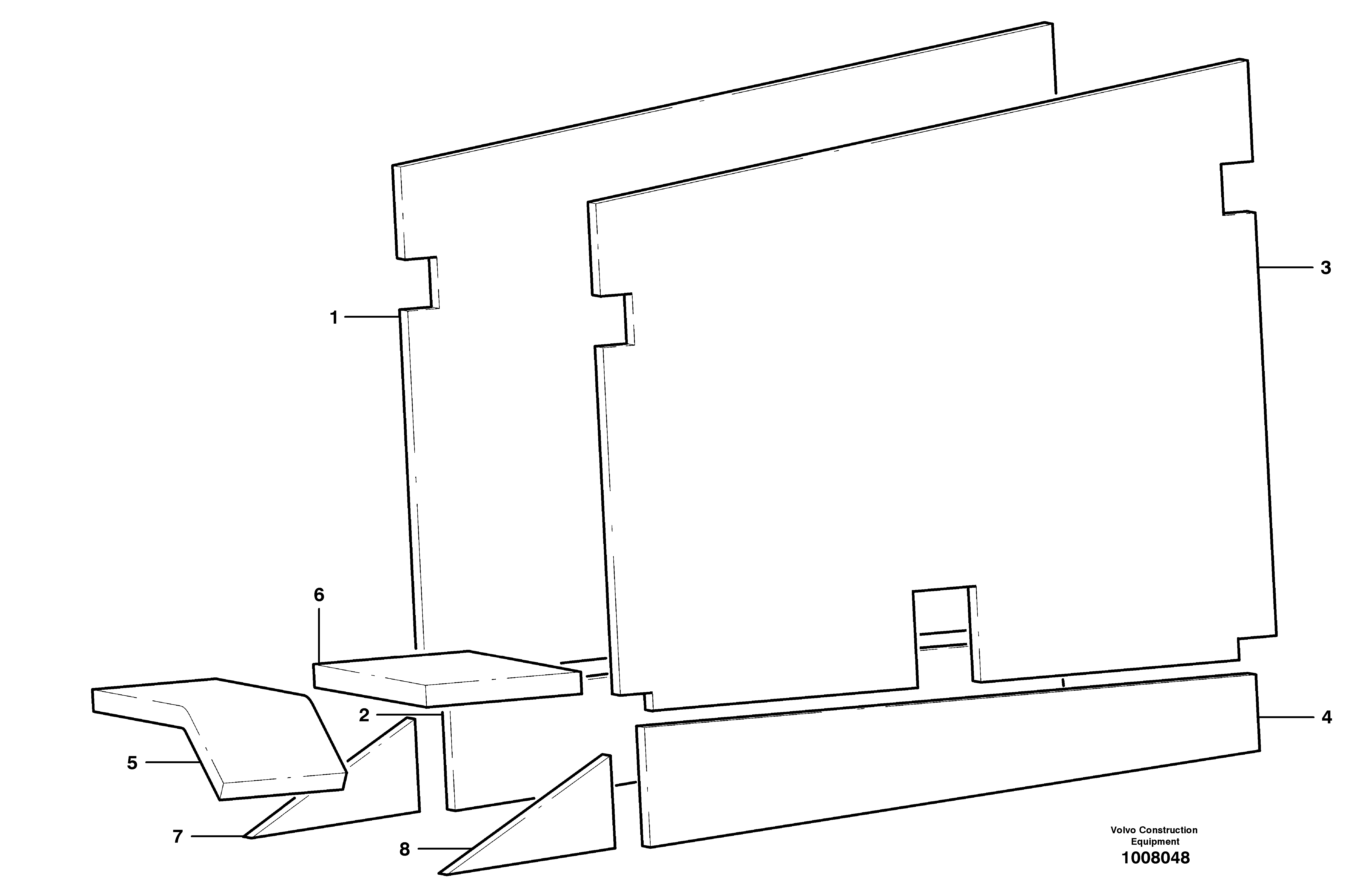 Sound suppression - engine cowl — volvo parts diagram