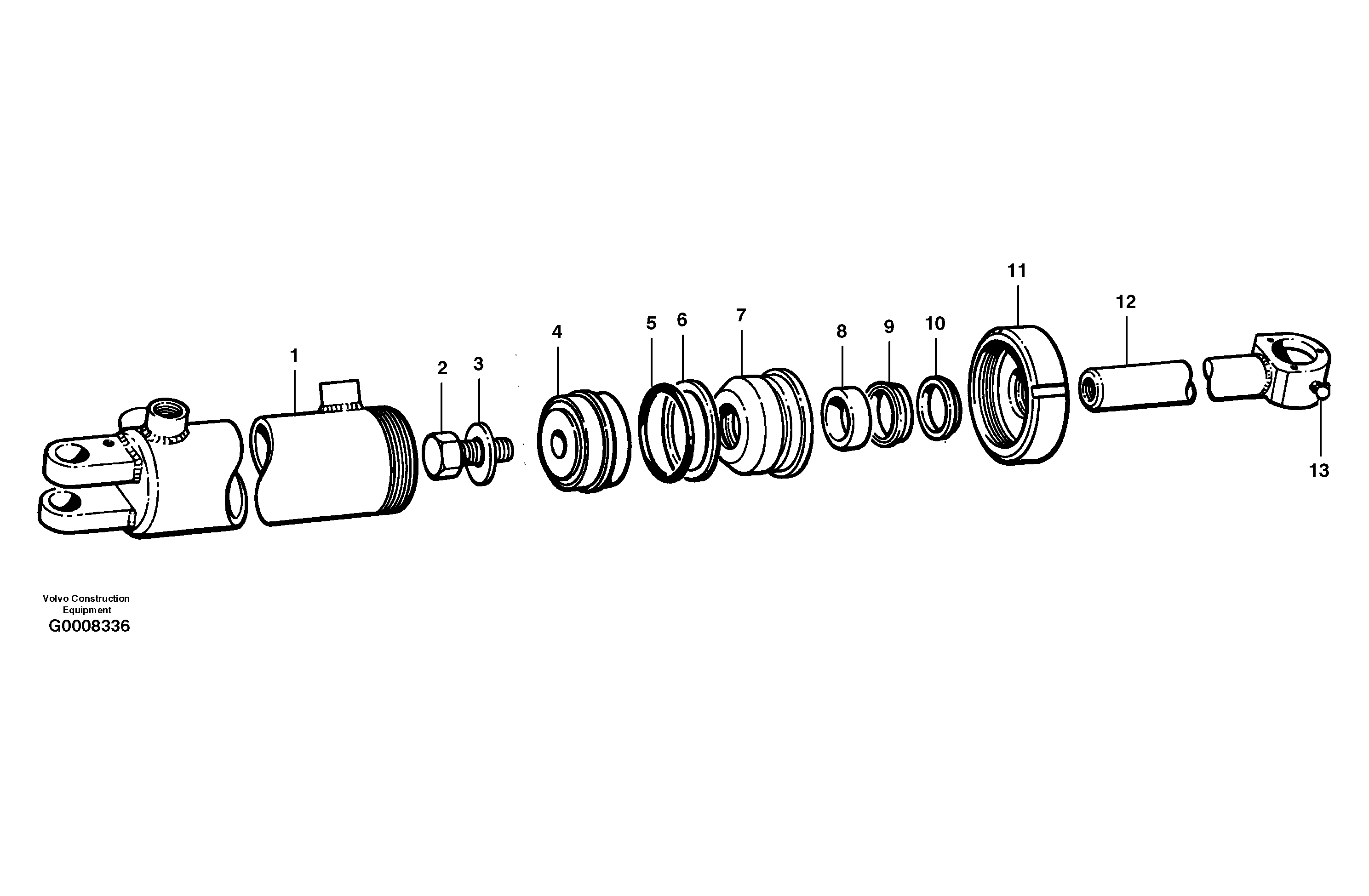 Steering cylinders  MODEL G780B — volvo parts diagram