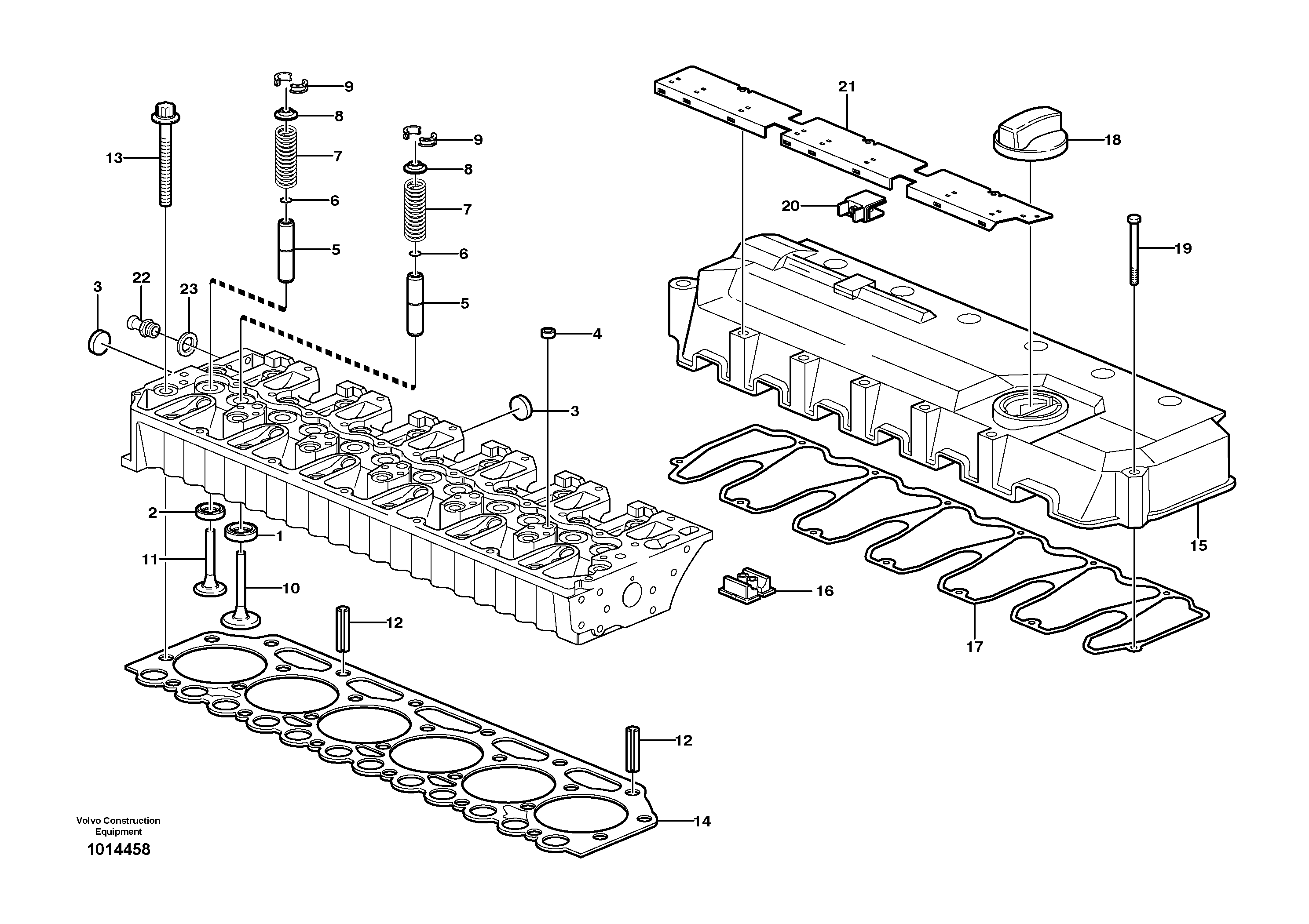 Cylinder head  G710B, G720B, G726B, G730B — volvo parts diagram
