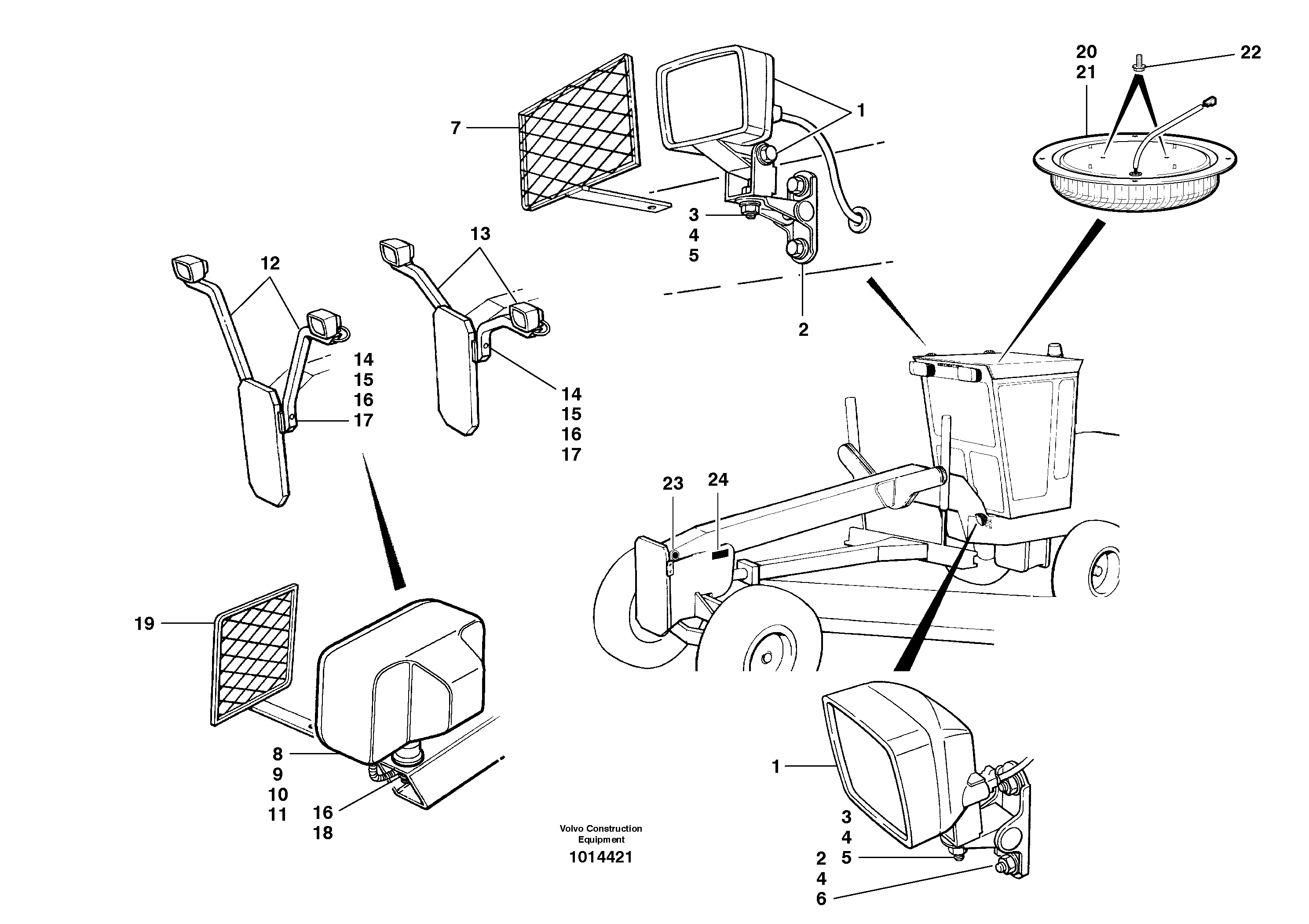 Extra lights - front — volvo parts diagram