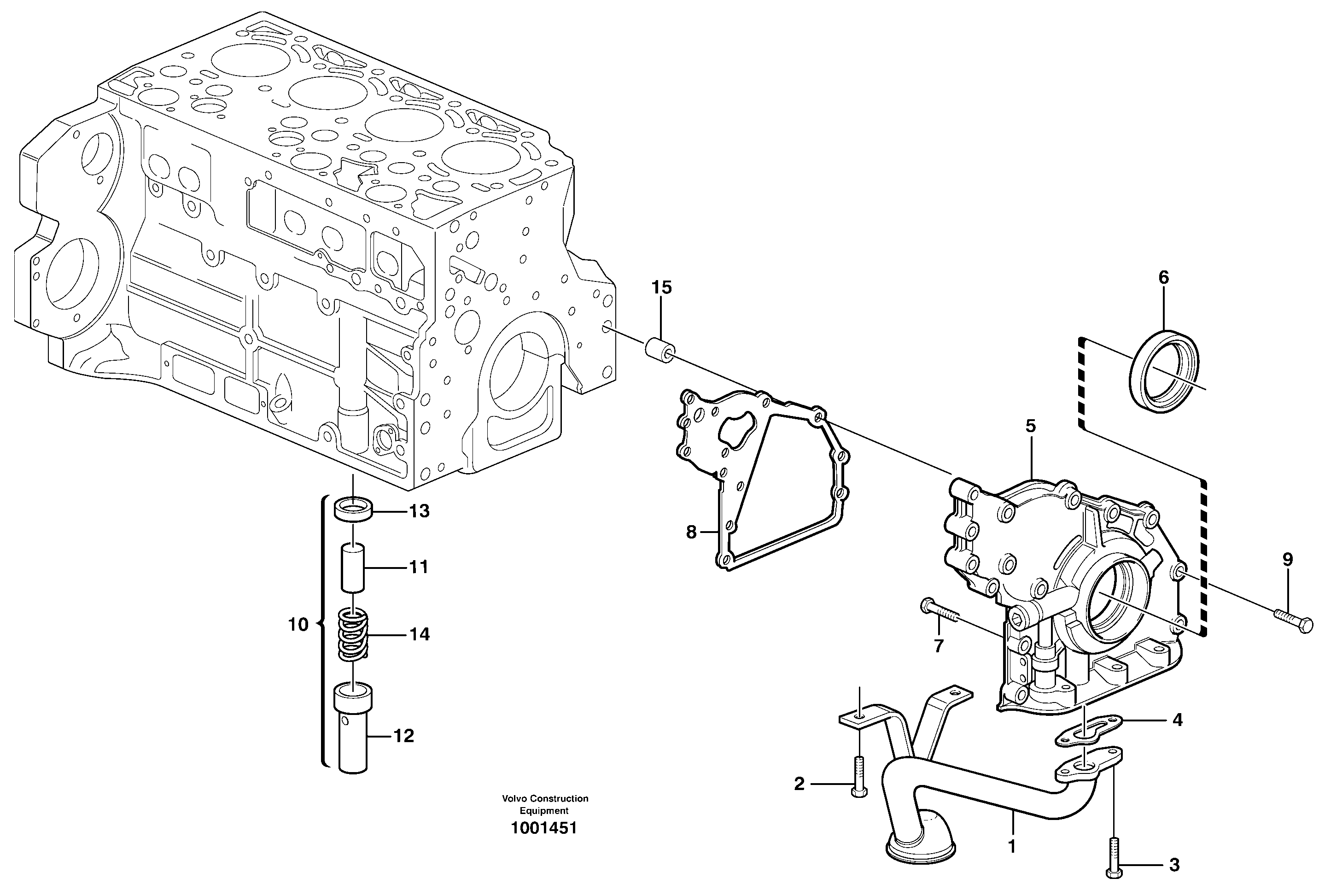 Lubricating oil system  G710B — volvo parts diagram