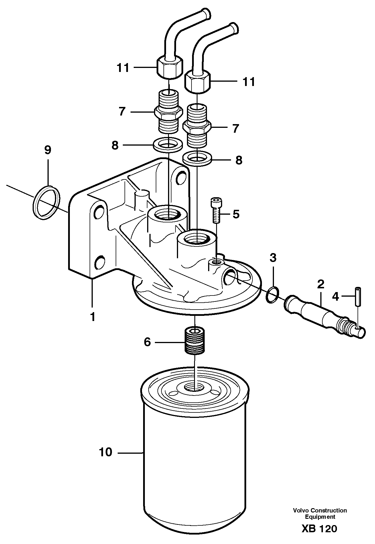 Coolant filter  G740B, G746B, G780B — volvo parts diagram