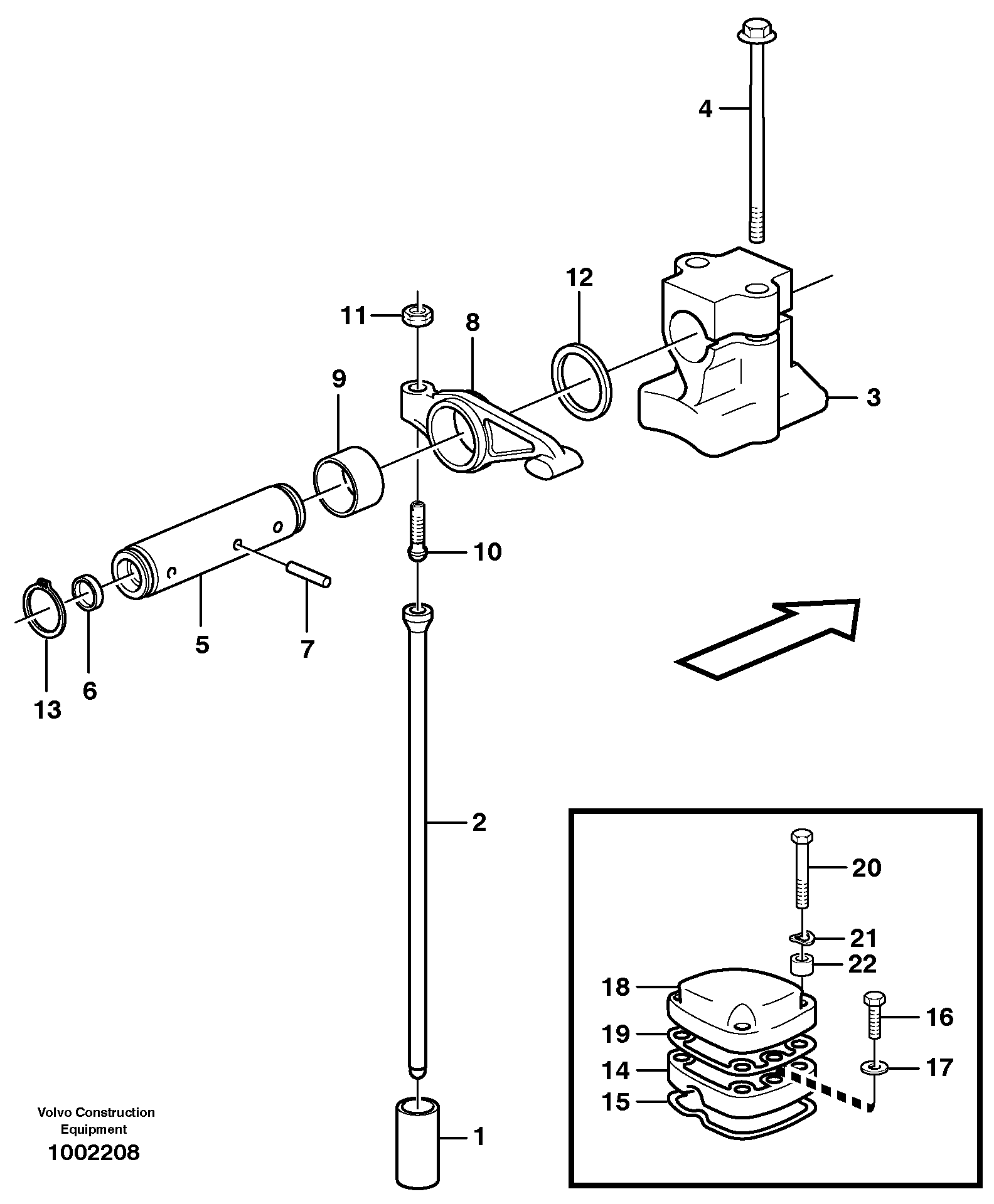 Valve mechanism  G740B, G746B, G780B — volvo parts diagram