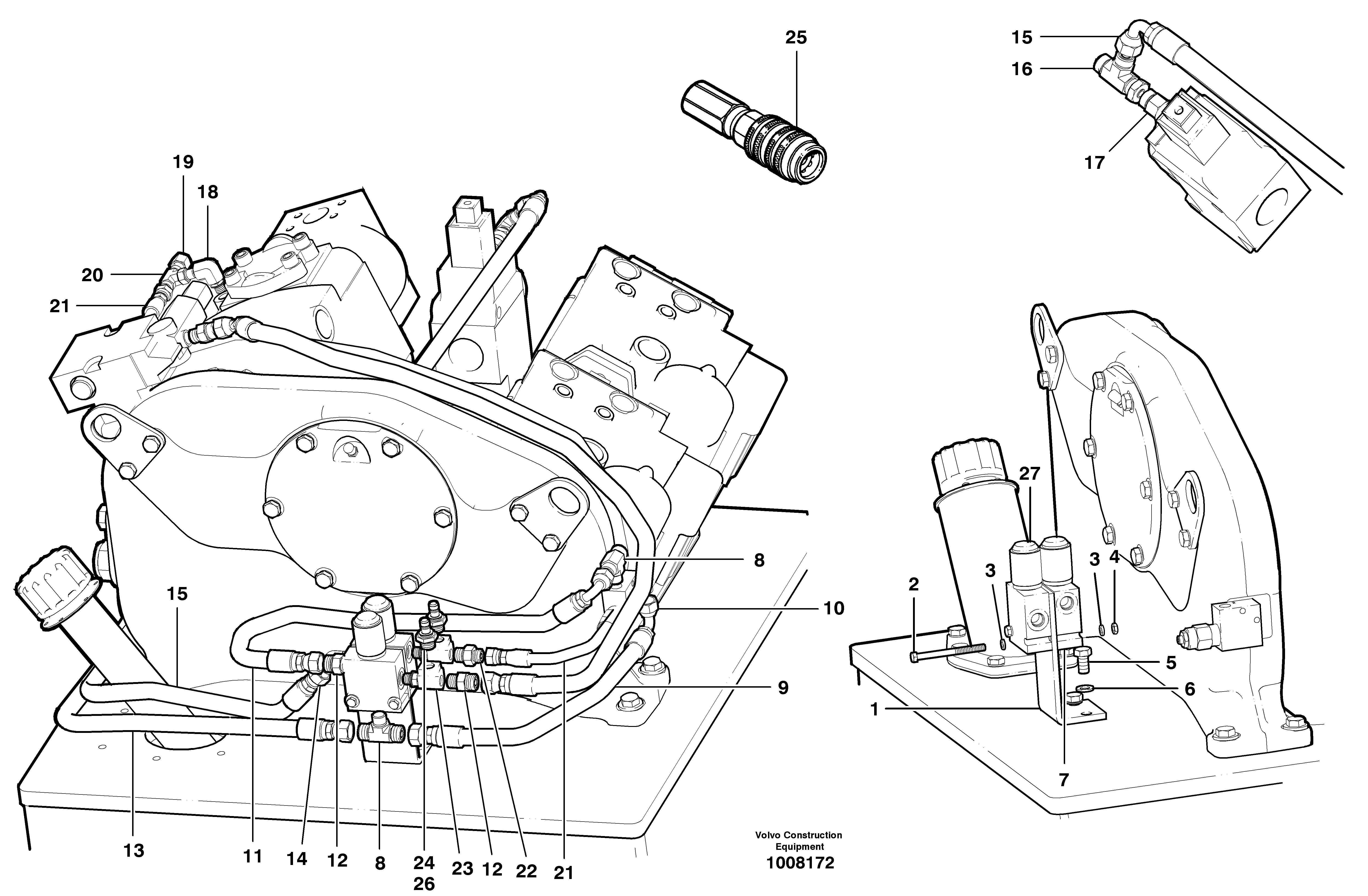 Cold start hydraulic circuit - AWD — volvo parts diagram