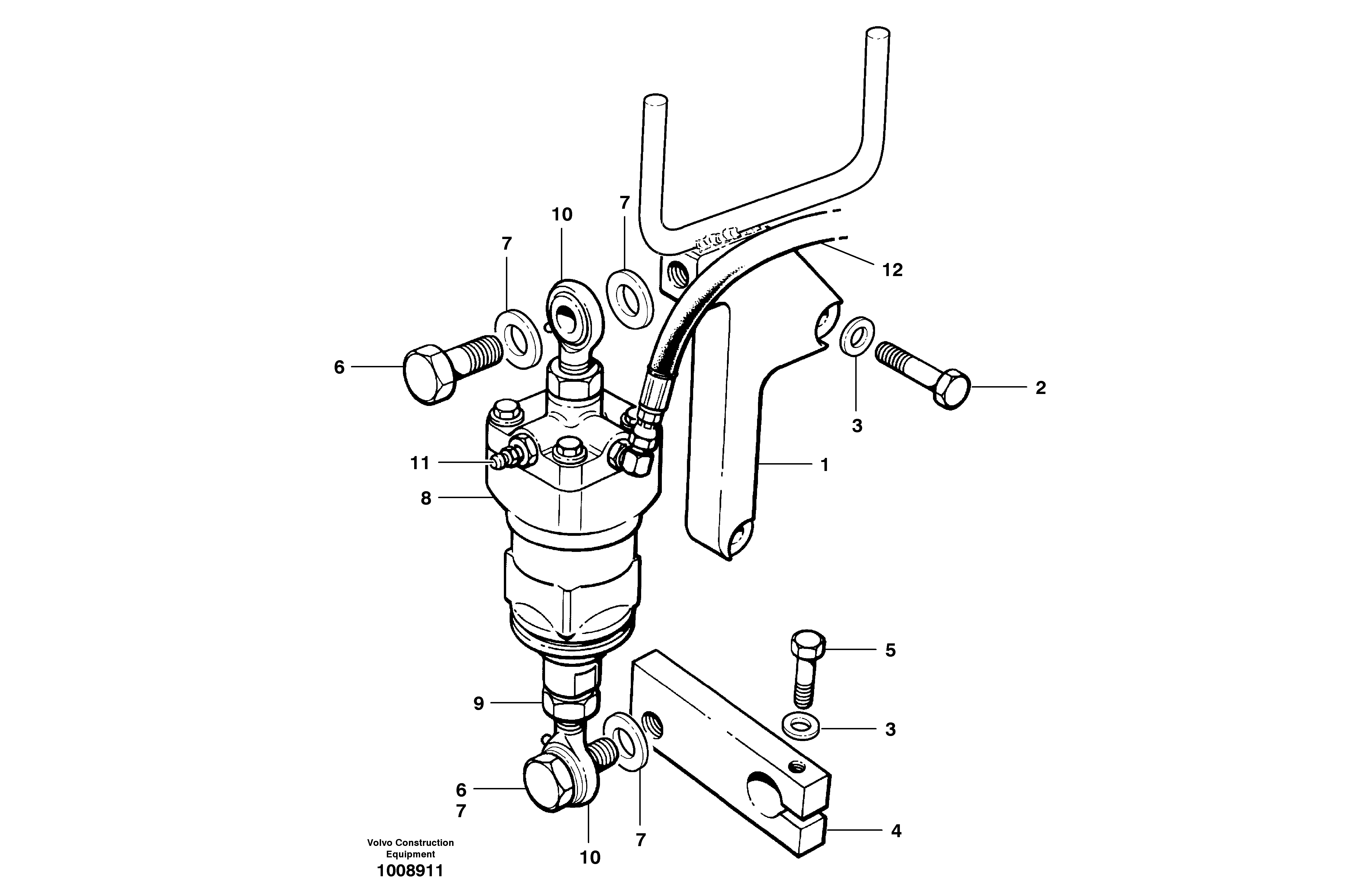 Clutch slave cylinder — volvo parts diagram