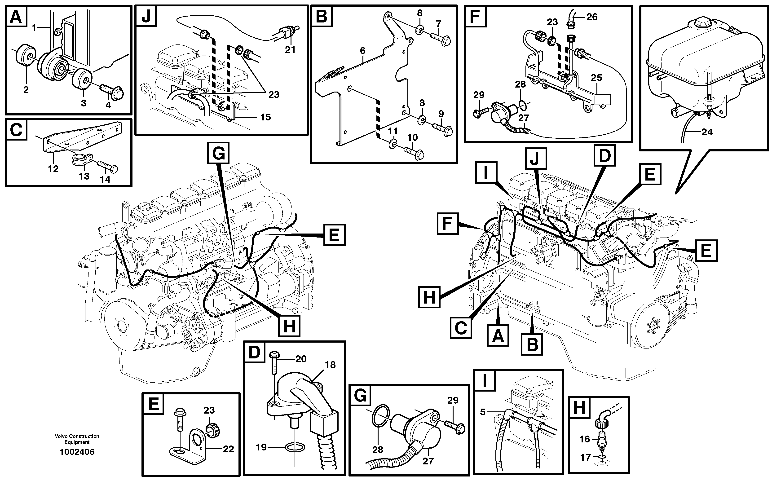 Cable harness, engine ECU  G740B, G746B, G780B — volvo parts diagram