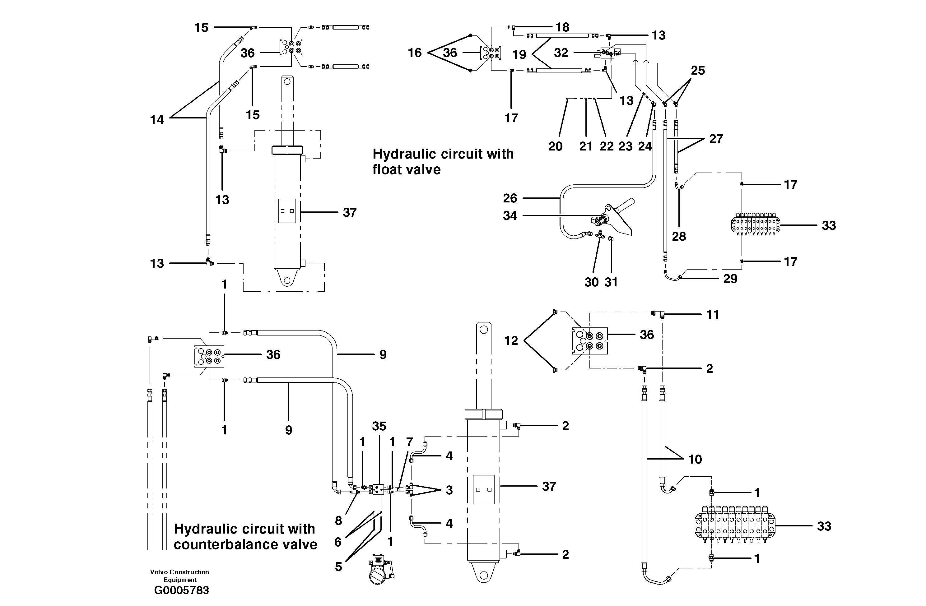 Plow circuit — volvo parts diagram