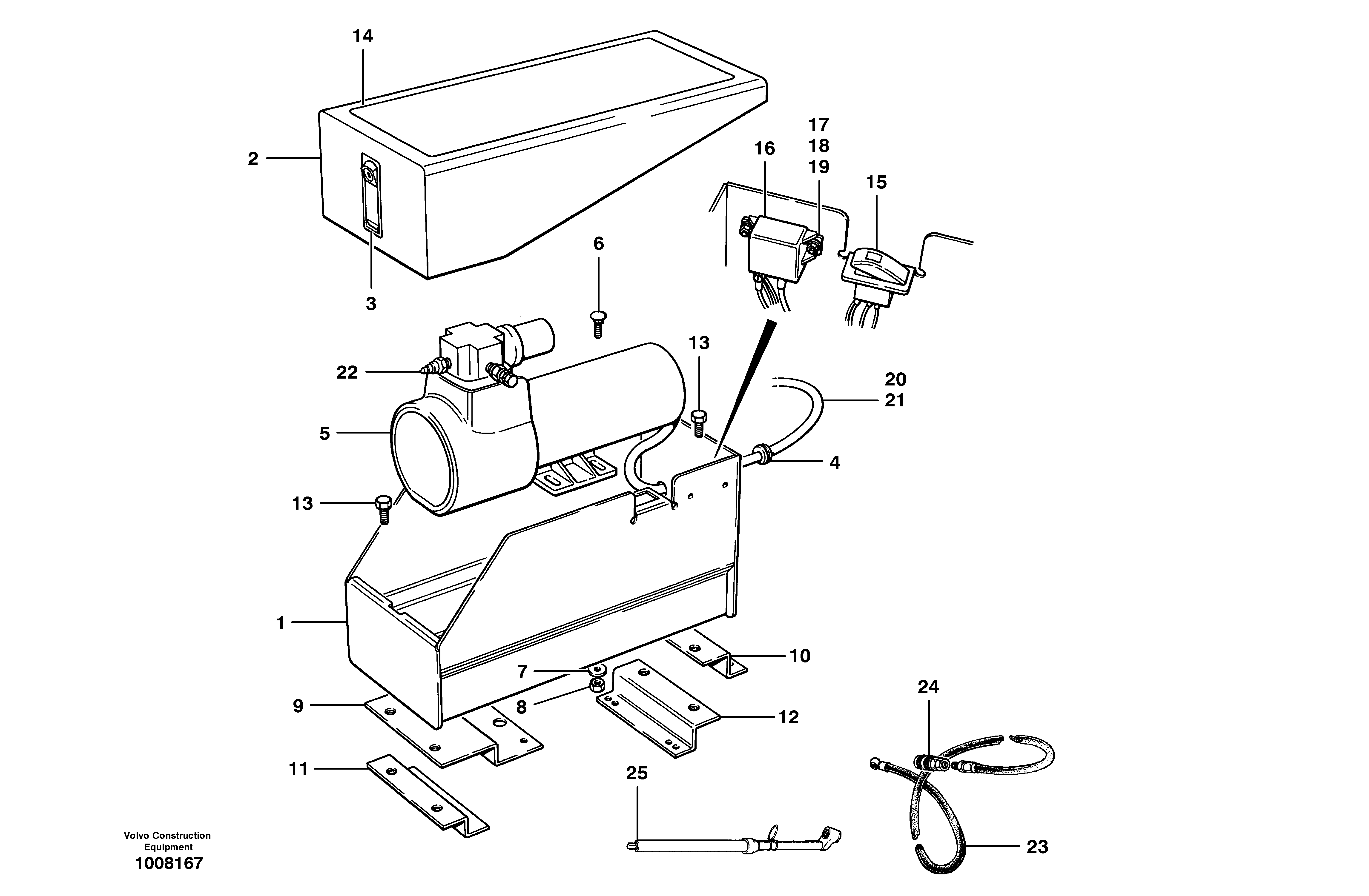 Tire pump  S/N 35239 - — volvo parts diagram