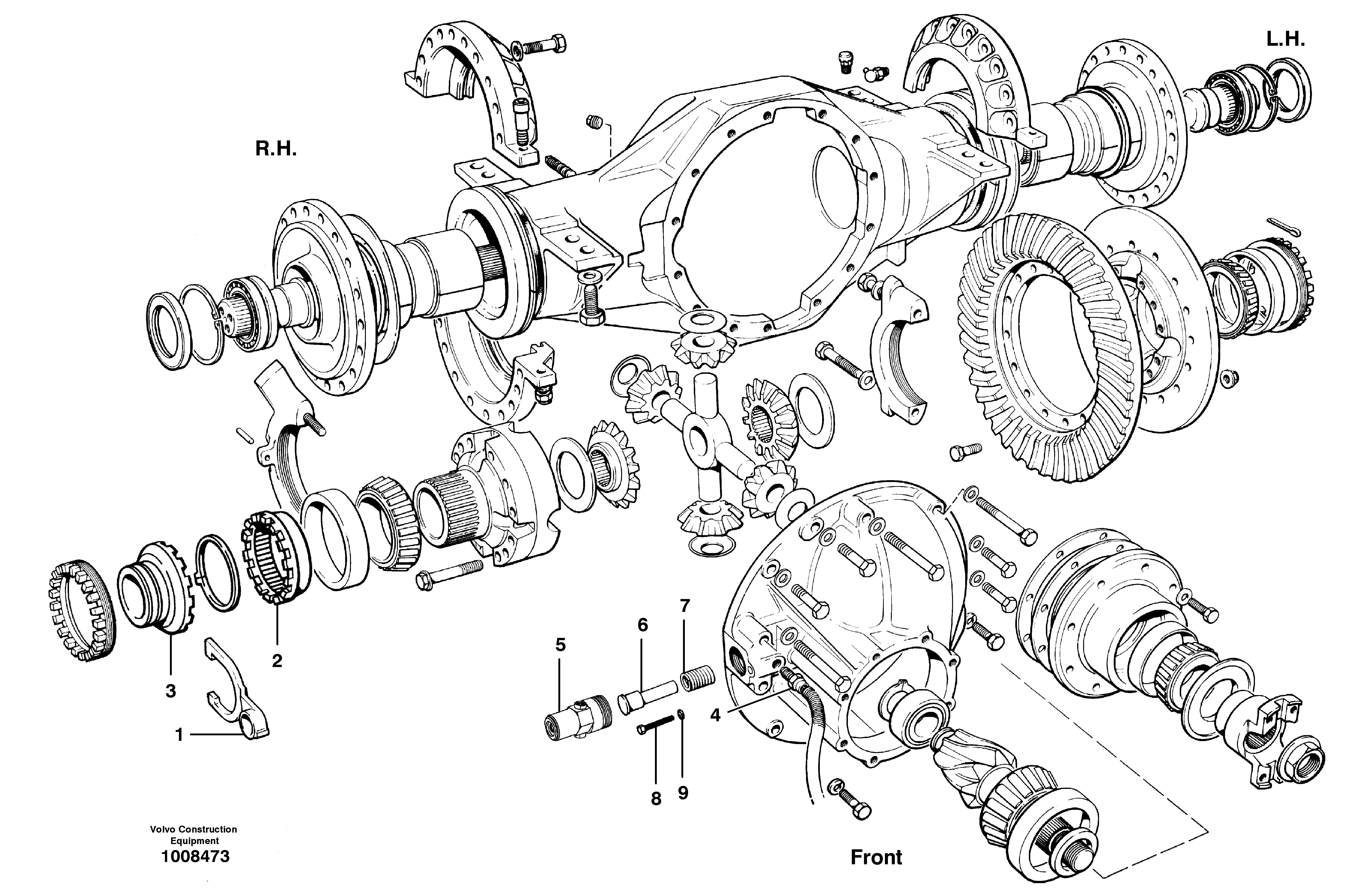 Final drive - differential lock  MODEL G730B - G746B - S/N 35699 - — volvo parts diagram