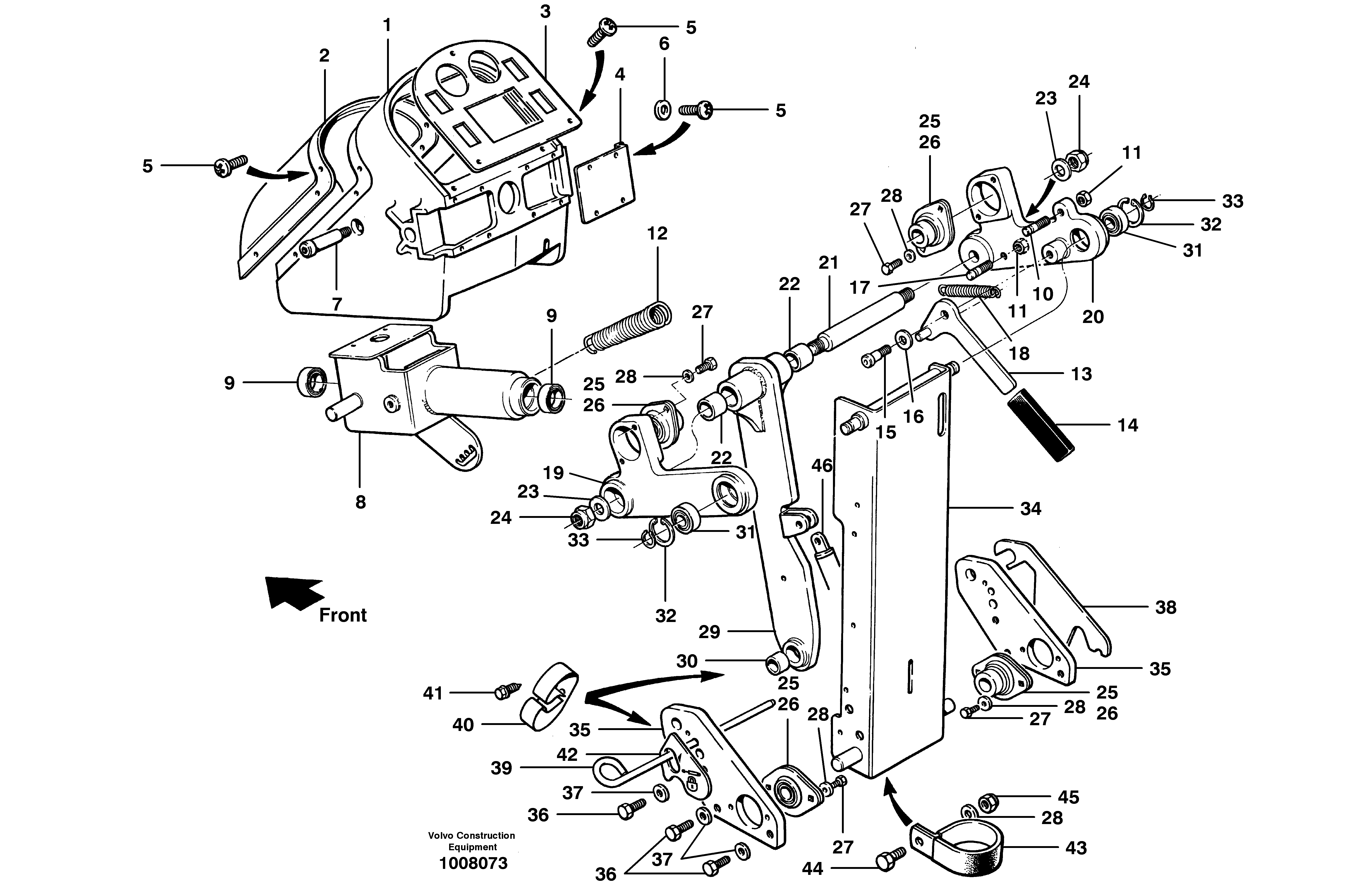 Control head assembly  S/N 35000 - 35049, 35052 - 35060 — volvo parts diagram