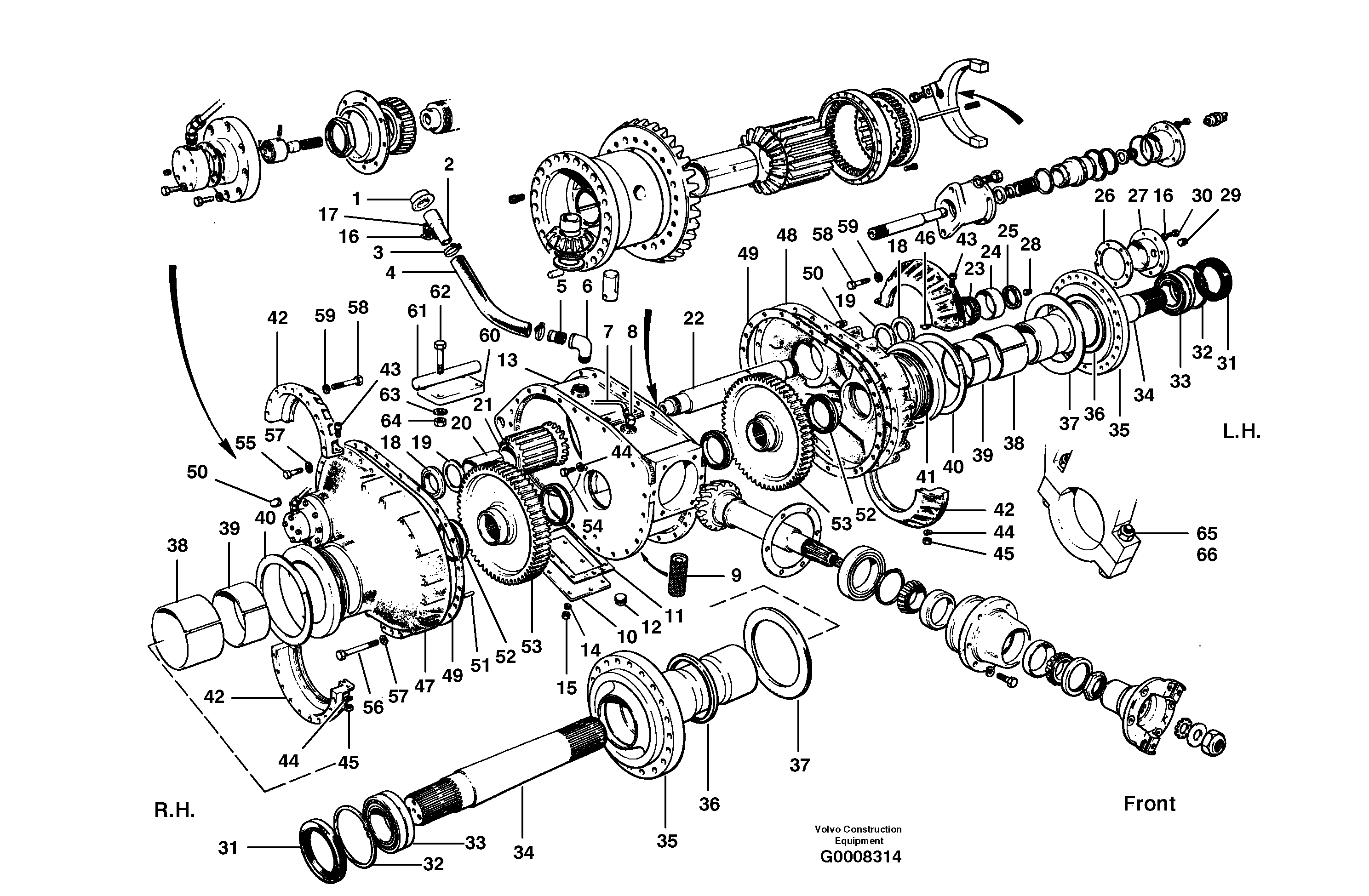Final drive - housing assembly  MODEL G780B — volvo parts diagram