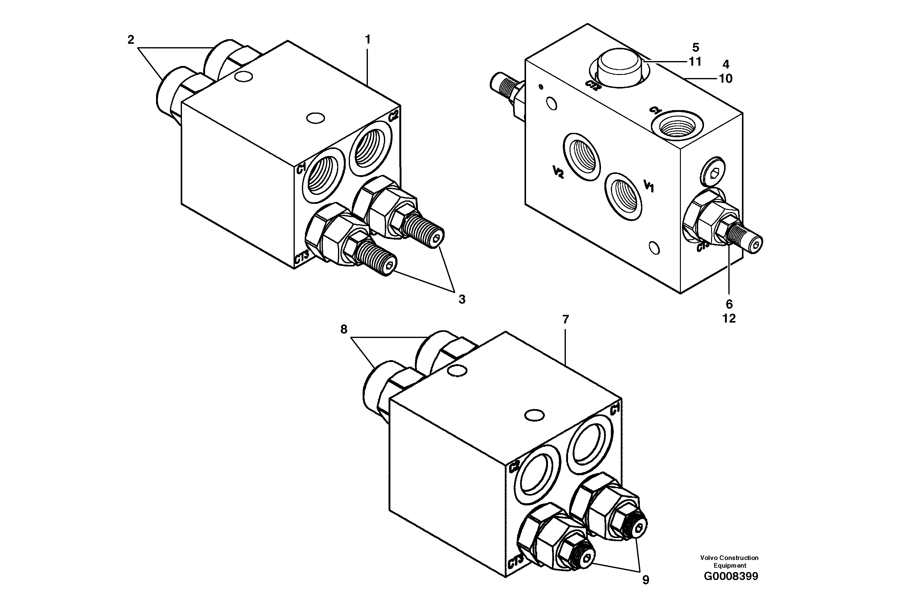 Counterbalance valve - EEC — volvo parts diagram