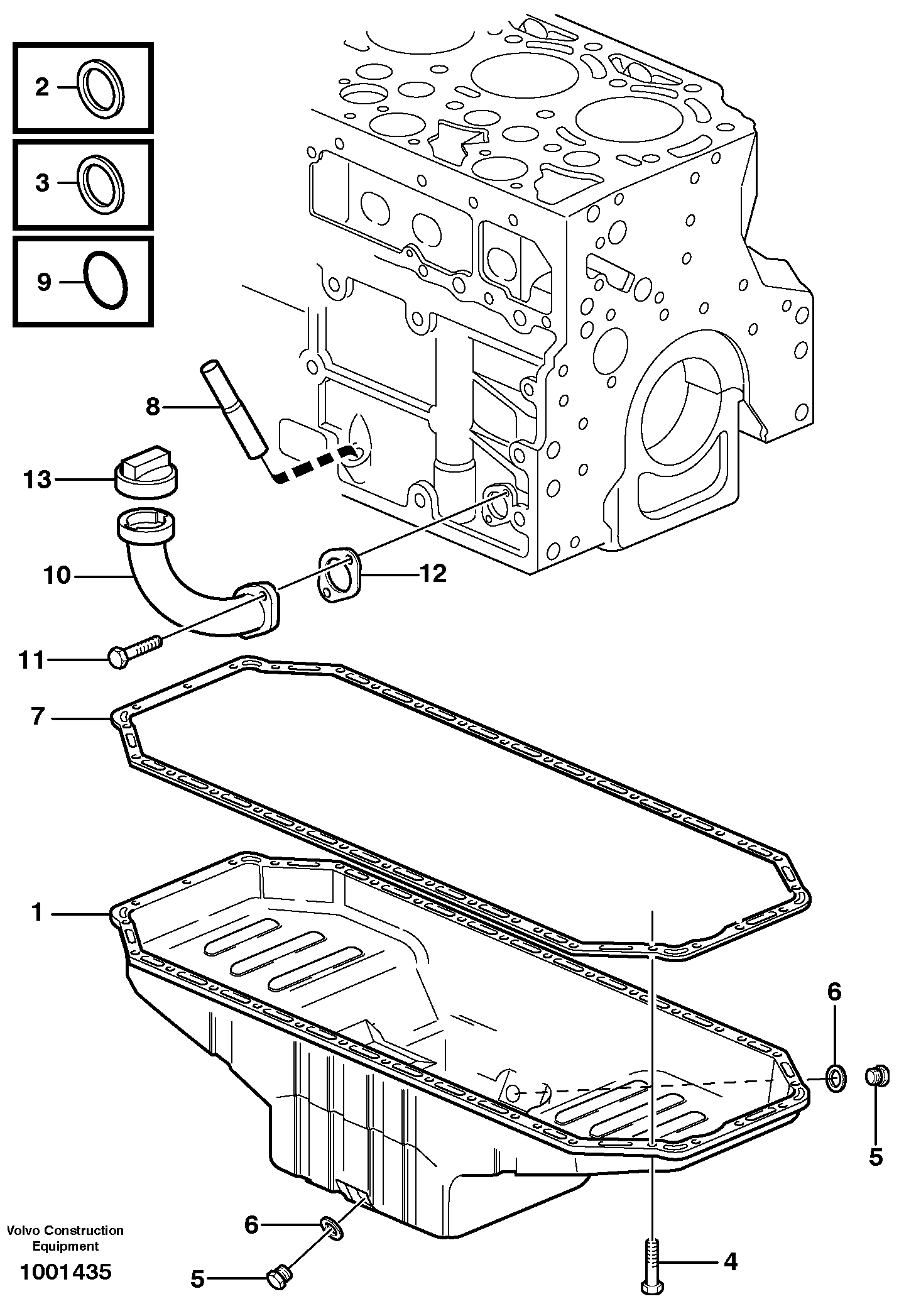 Oil sump  G710B — volvo parts diagram