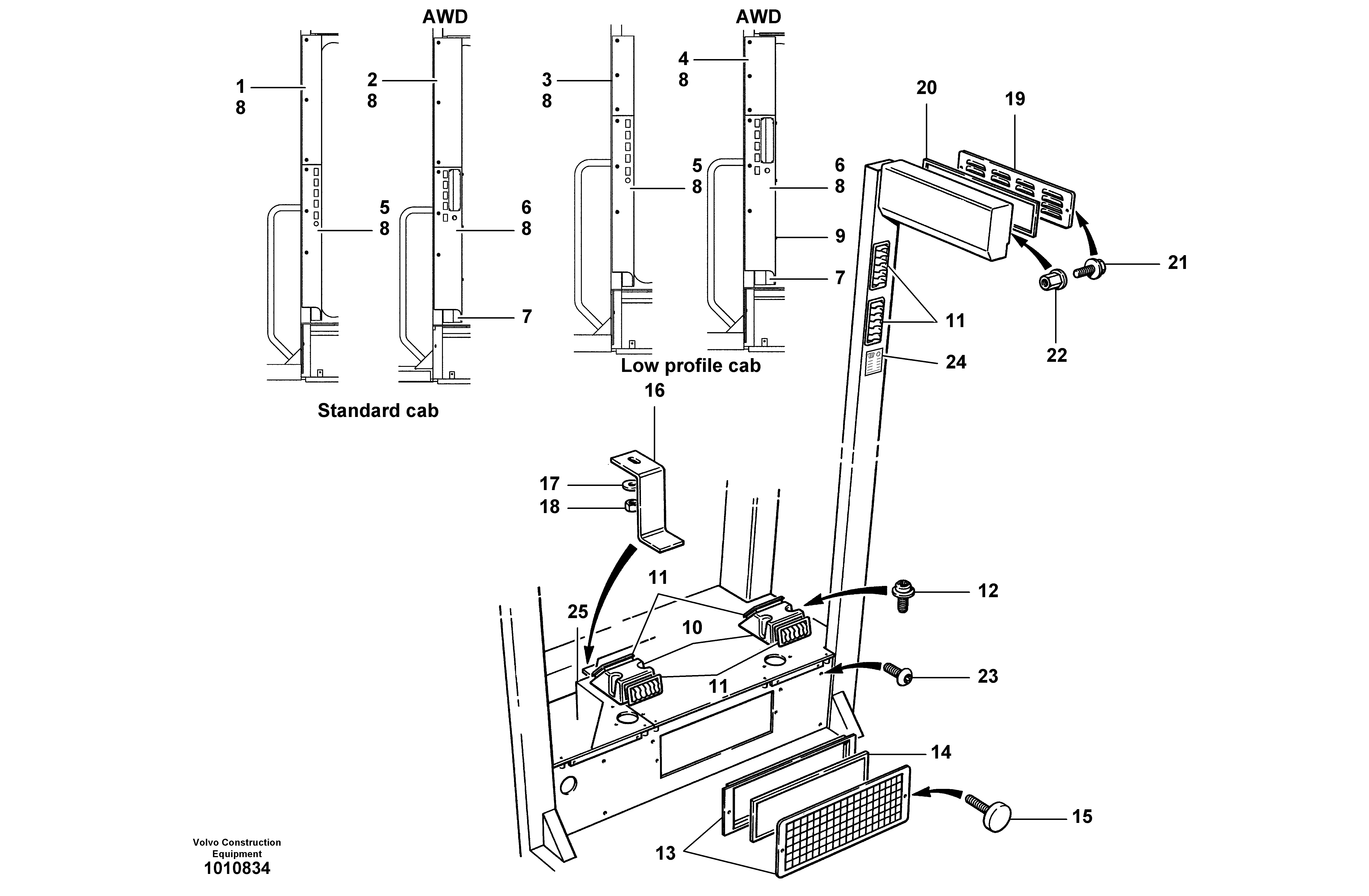 Heater installation - non-pressurized  S/N 35050, 35051, 35061 - — volvo parts diagram