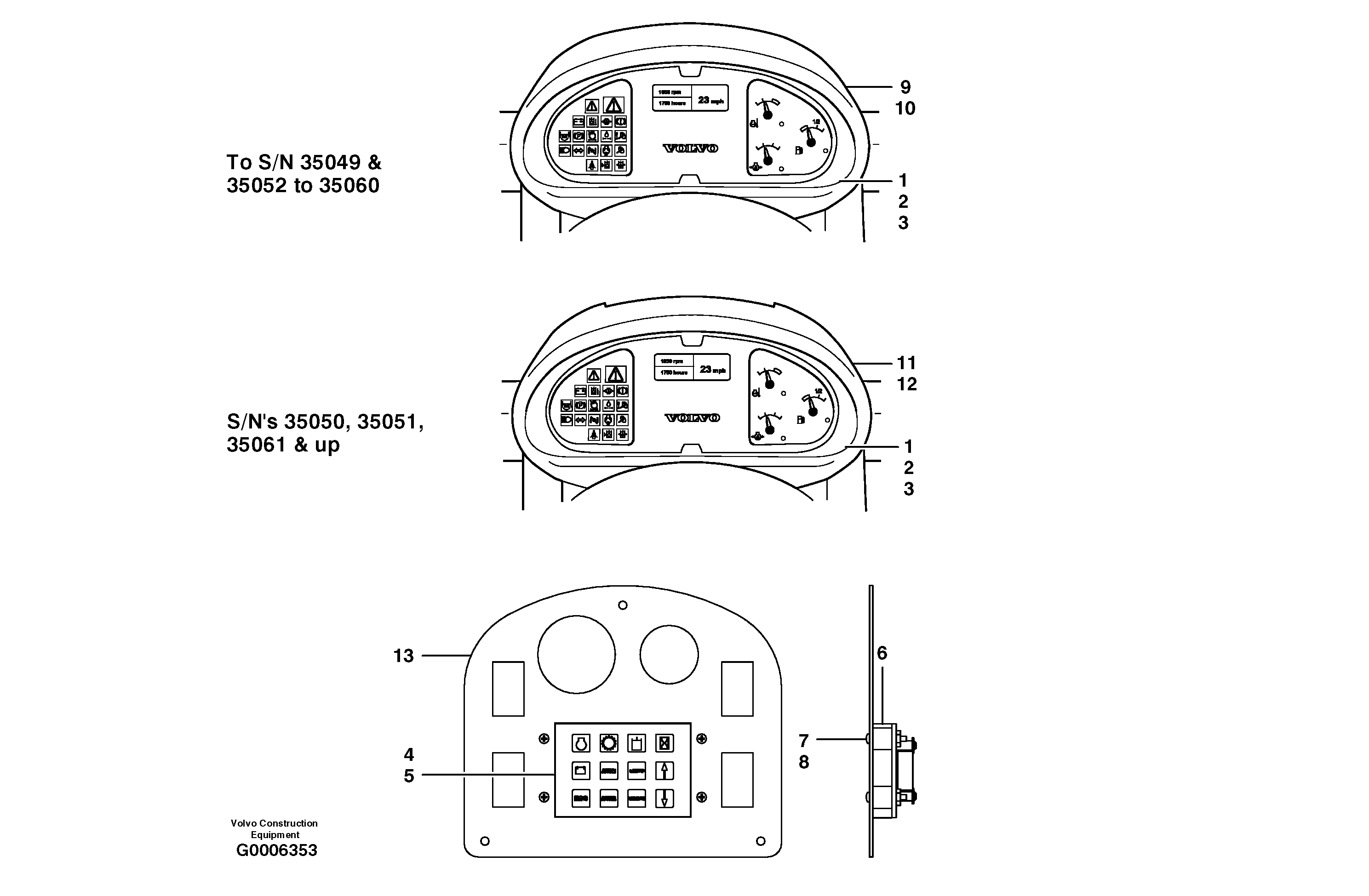 Contronics and display unit — volvo parts diagram