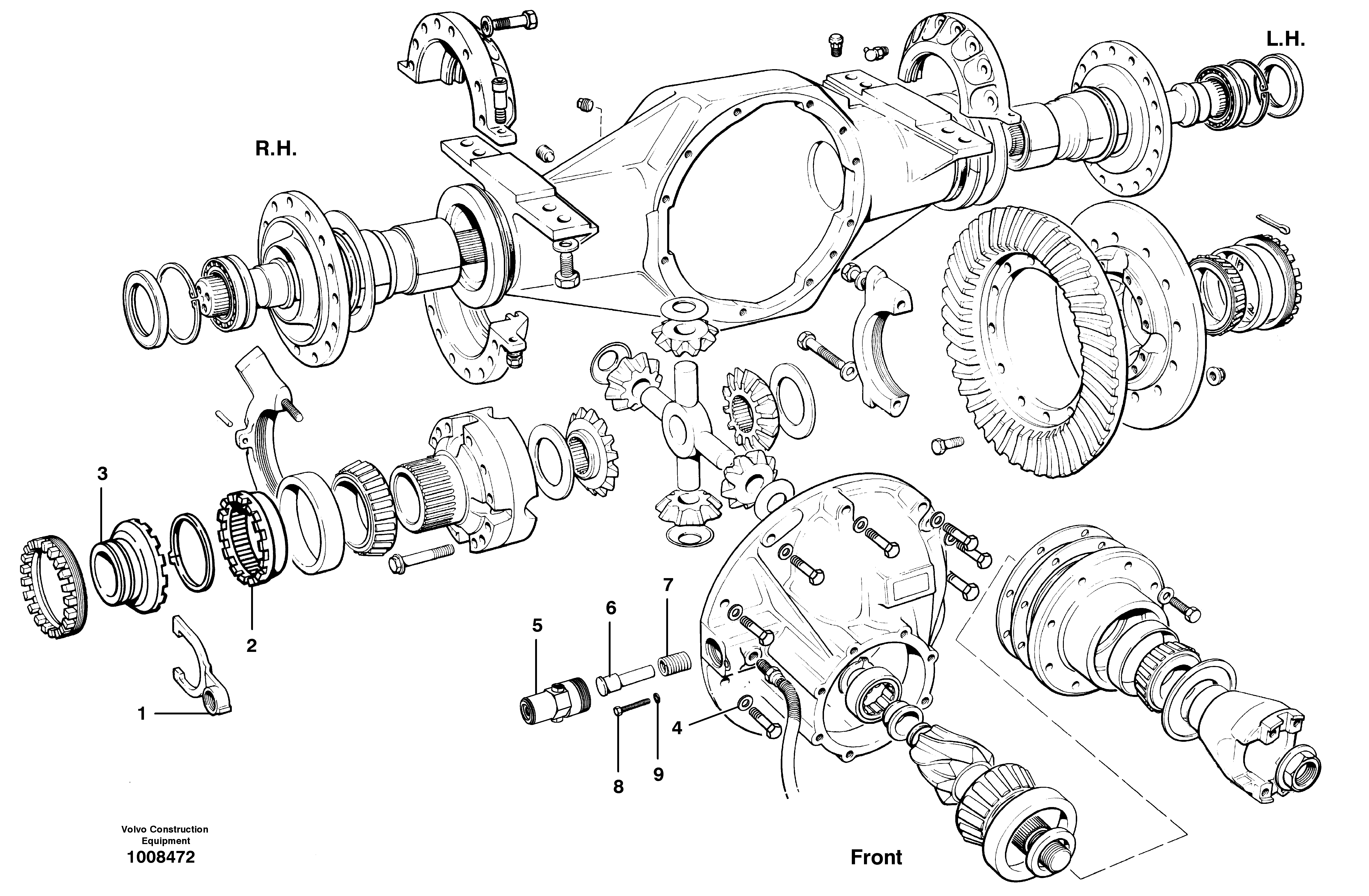 Final drive - differential lock  MODEL G710B - G726B - S/N 35624 - — volvo parts diagram
