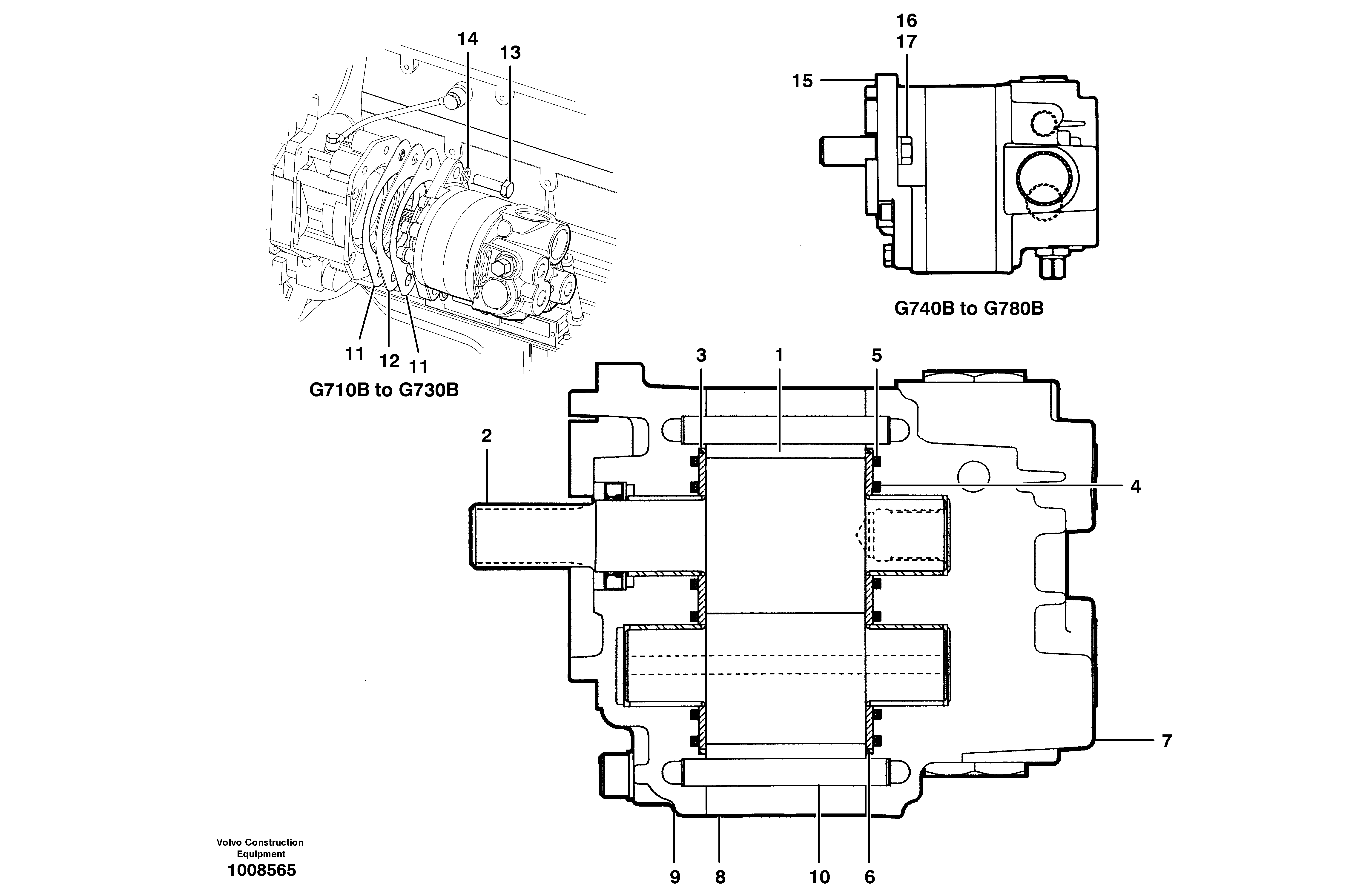 Transmission hydraulic pump — volvo parts diagram