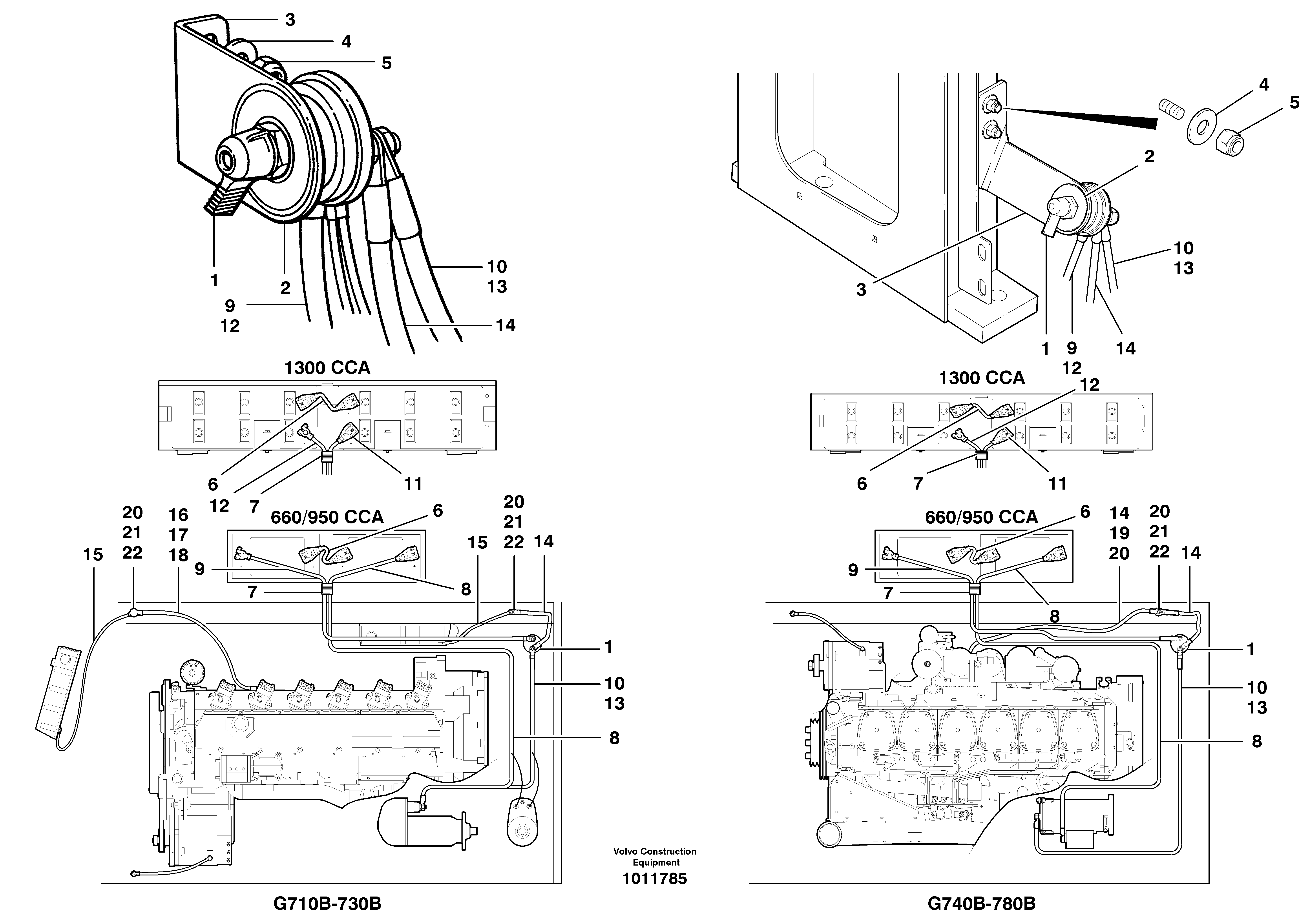 Battery cable and disconnect switch  S/N'S 35050, 35051, 35061 - 36077 — volvo parts diagram