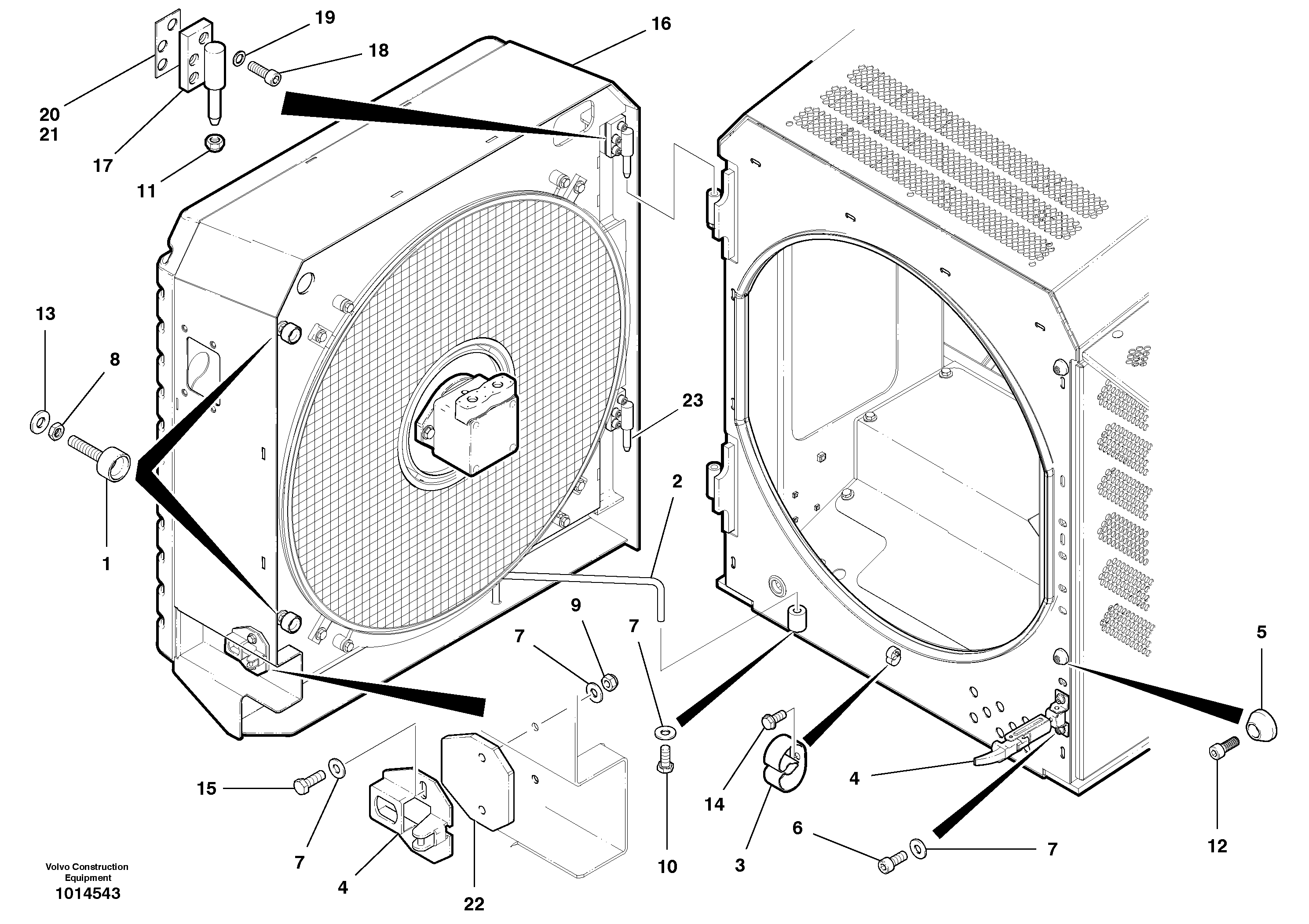 Fan housing  S/N 36787 - — volvo parts diagram