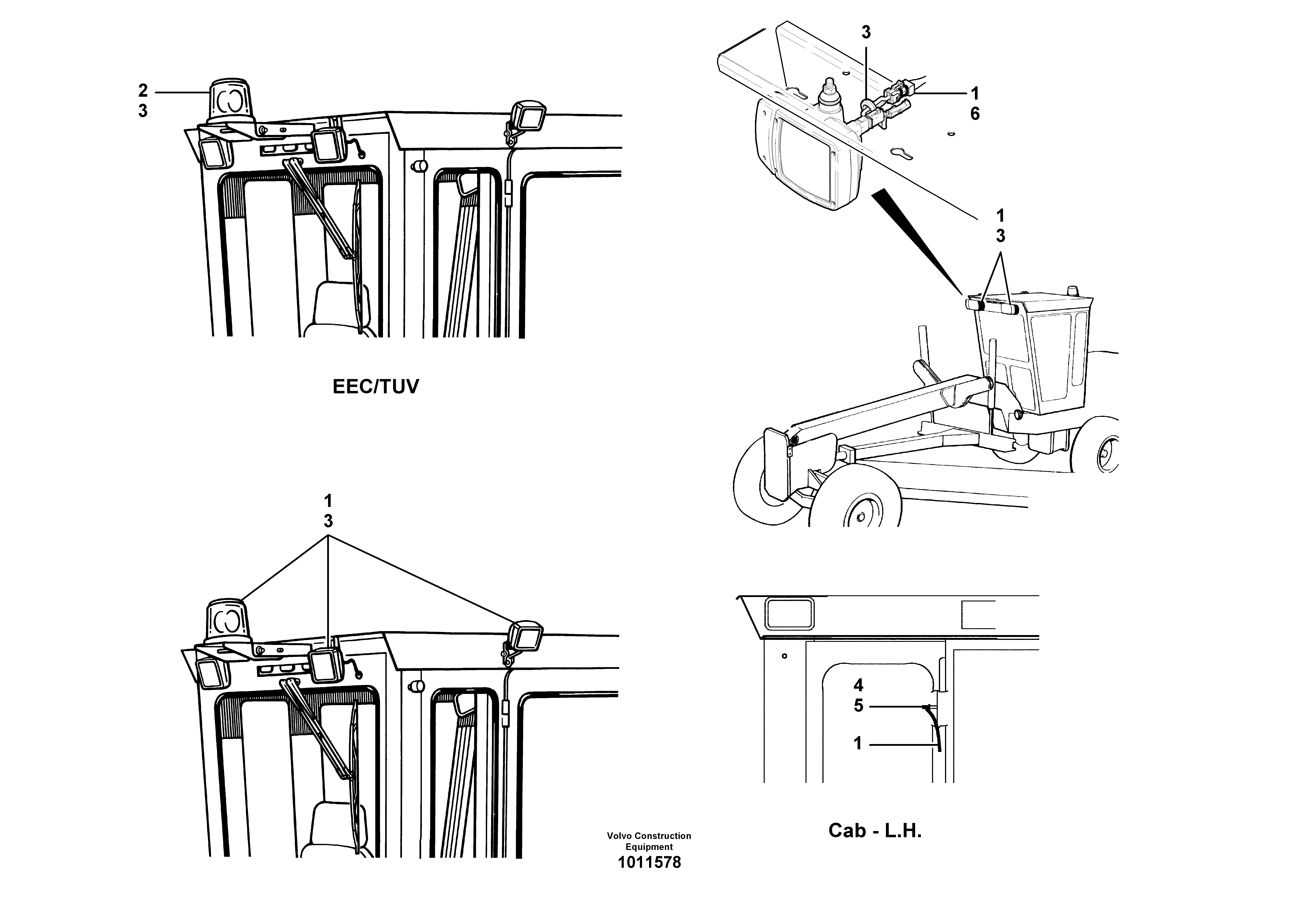Wiring harness - cab  S/N 36390 - — volvo parts diagram