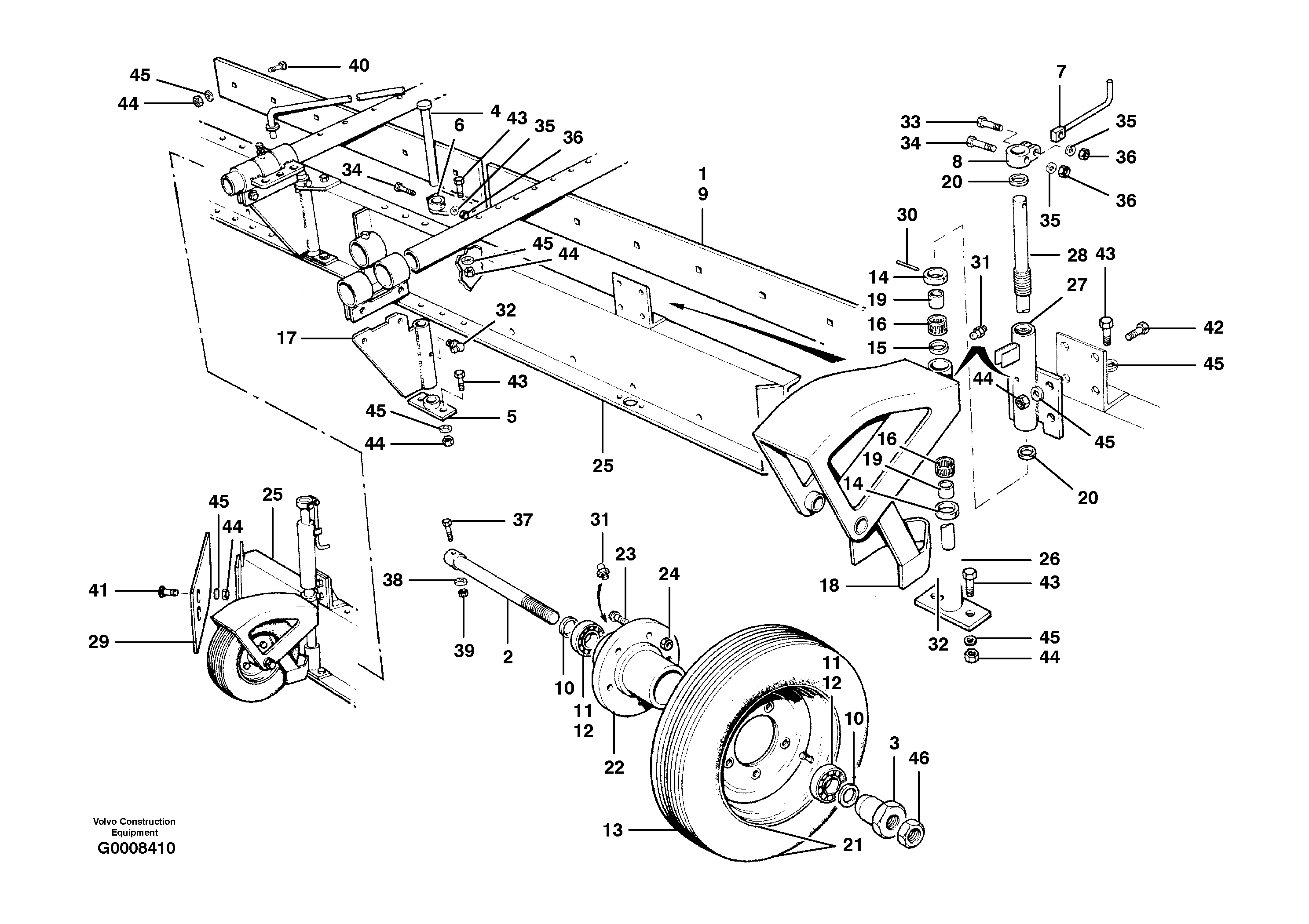 Windrow eliminator - moldbard assembly  S/N 35000 - 36463 — volvo parts diagram